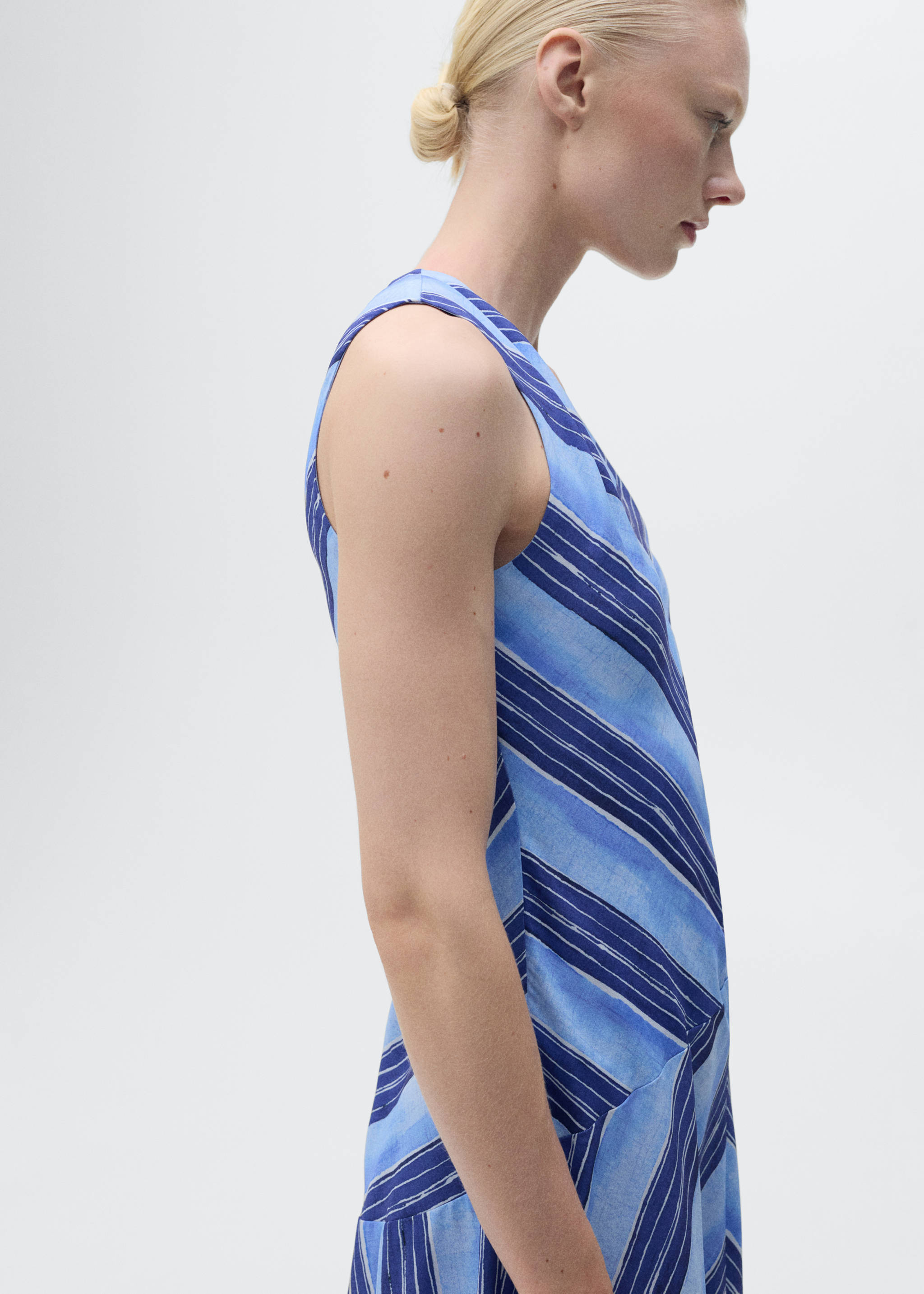 Striped flared dress - Medium plane