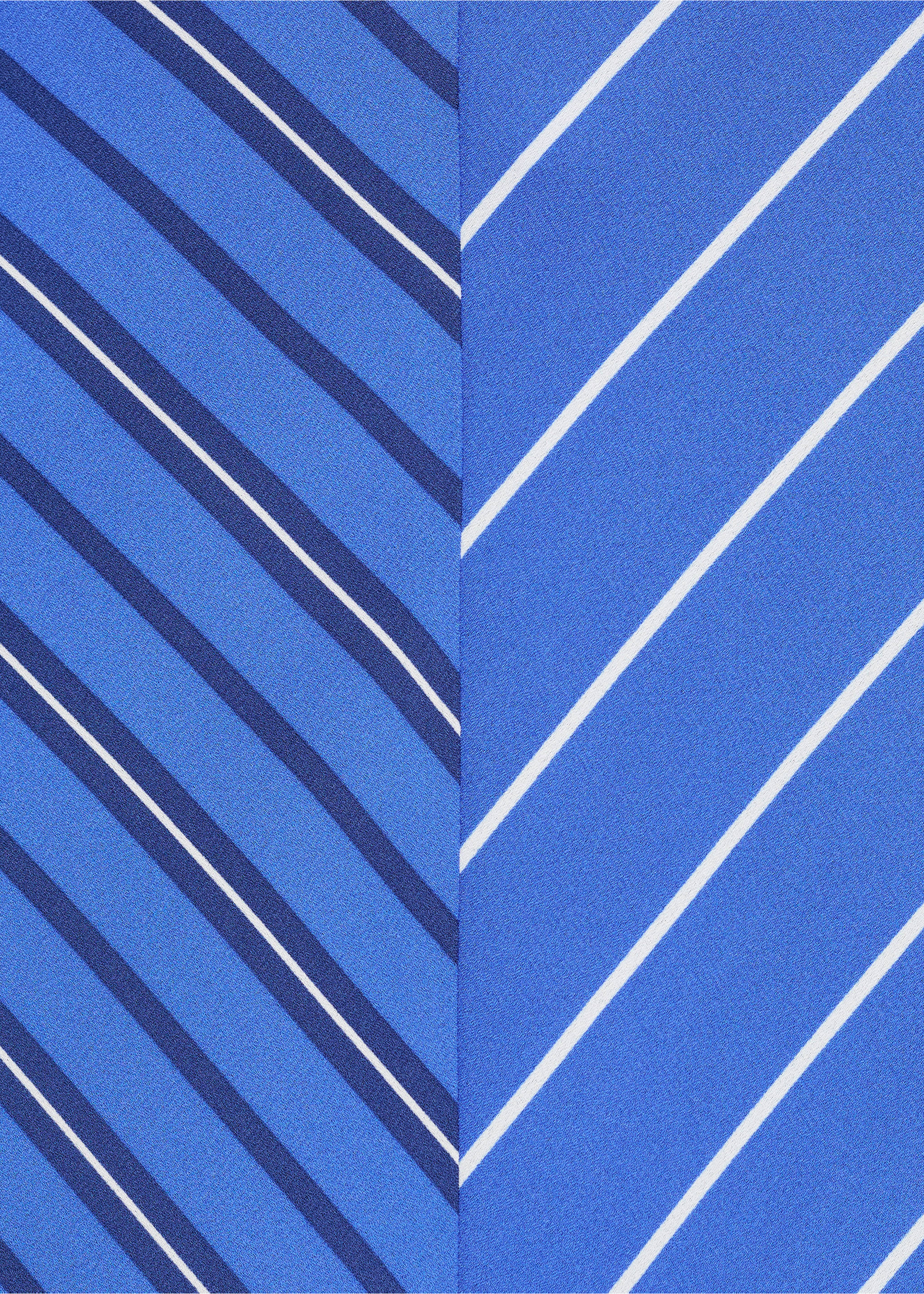 Combined striped flared dress - Details of the article 8, Blue. Ref: 87007204-00.