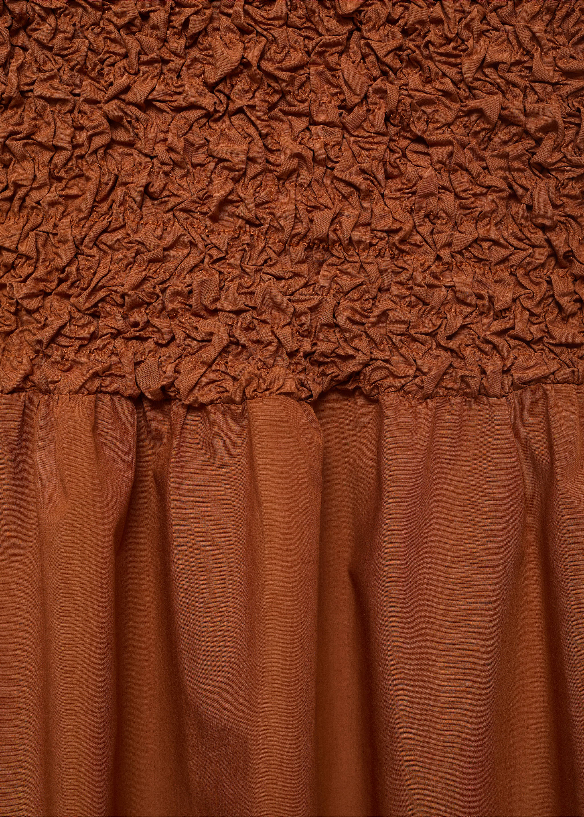 Rückenfreies kombiniertes Kleid mit Textur - Detail des Artikels 8, Mittelbraun. Ref: 87007205-00.