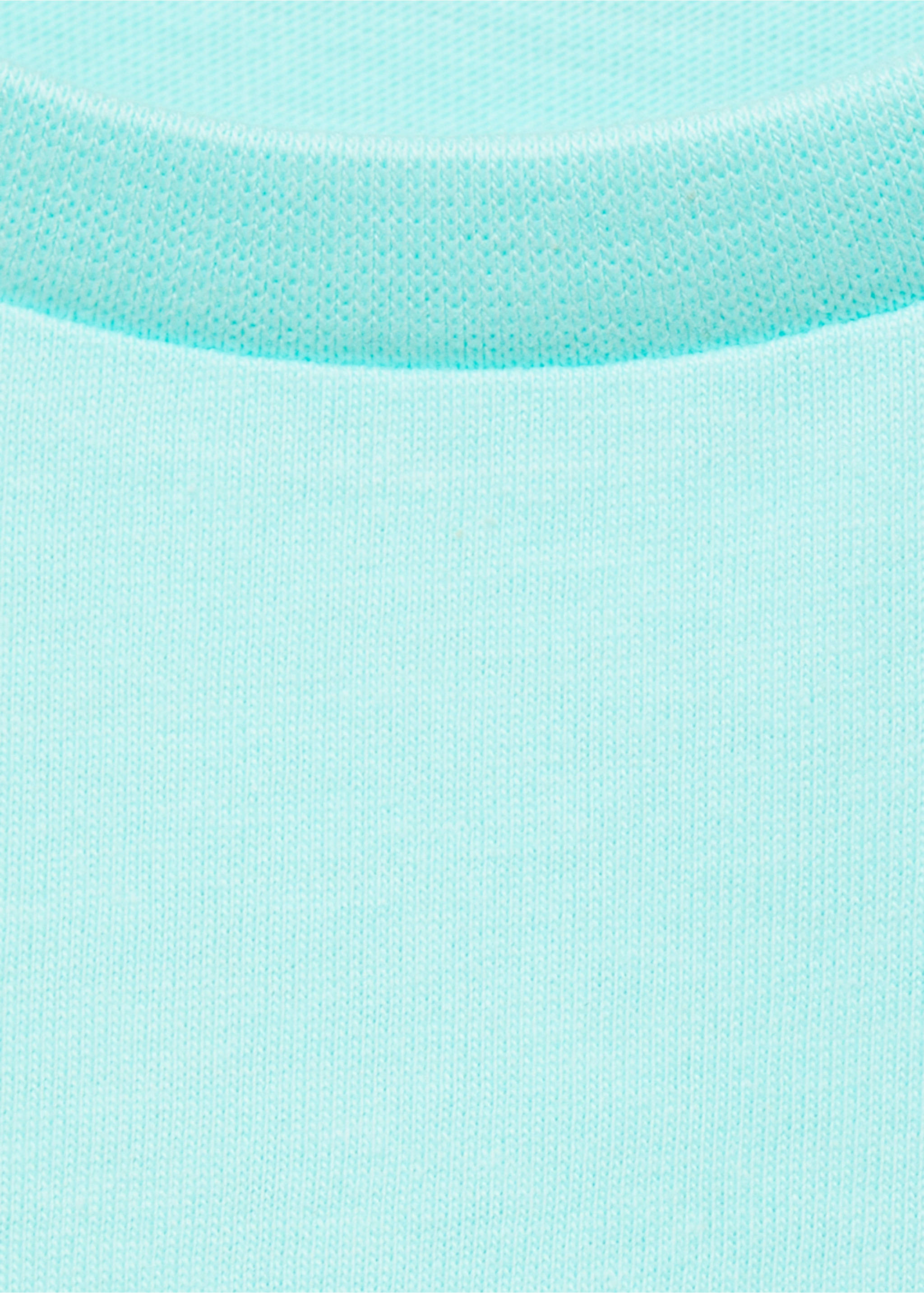 Ruffled sleeve T-shirt - Details of the article 0, Aqua Green. Ref: 87007705-00.