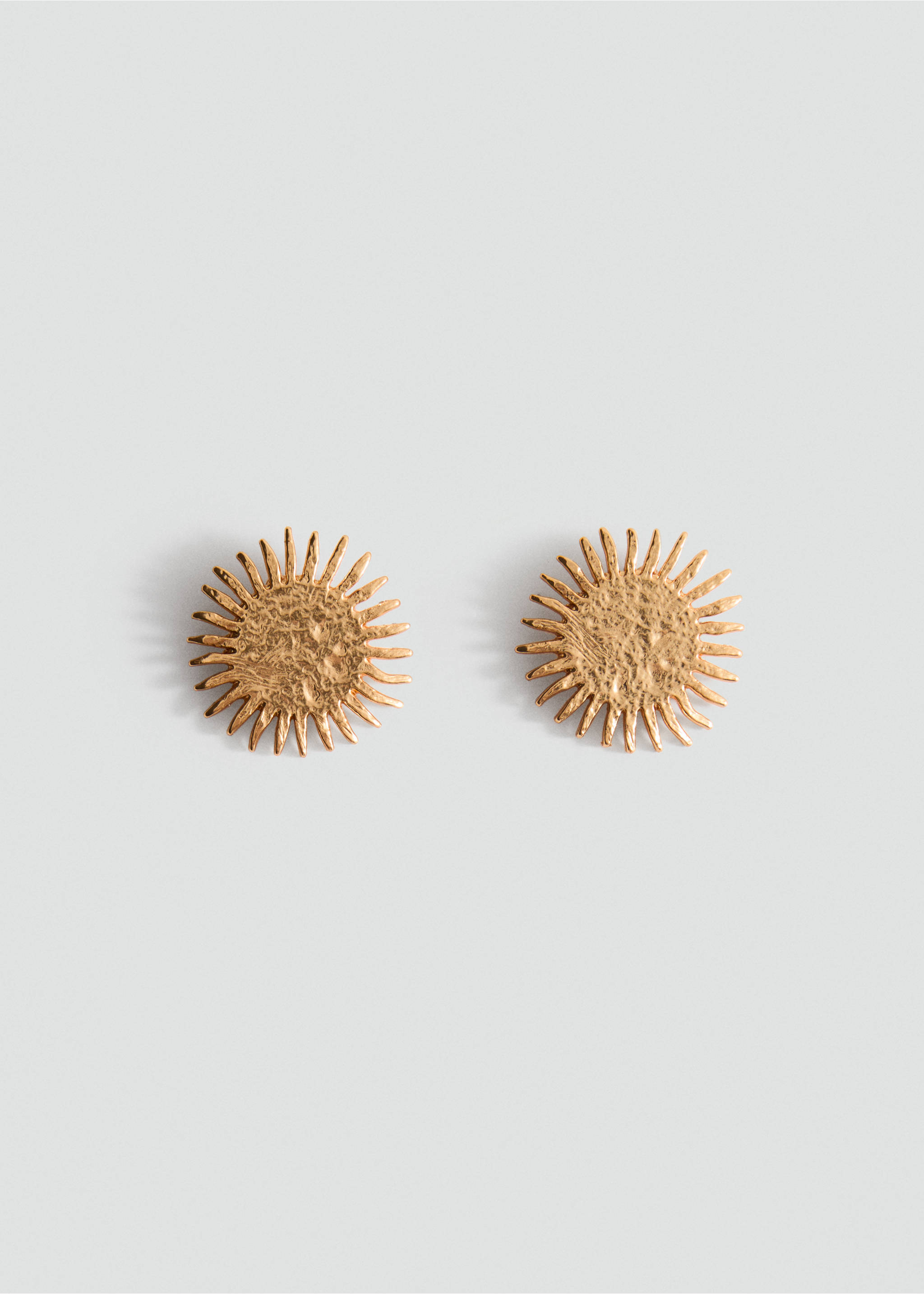 Sun design earrings - Article without model, Gold. Ref: 87007707-00.