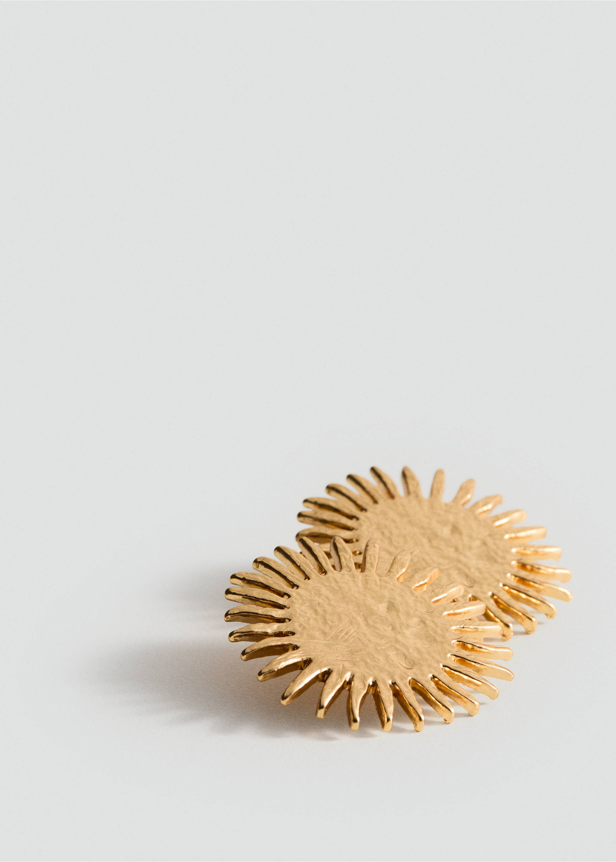 Sun design earrings - Medium plane, Gold. Ref: 87007707-00.