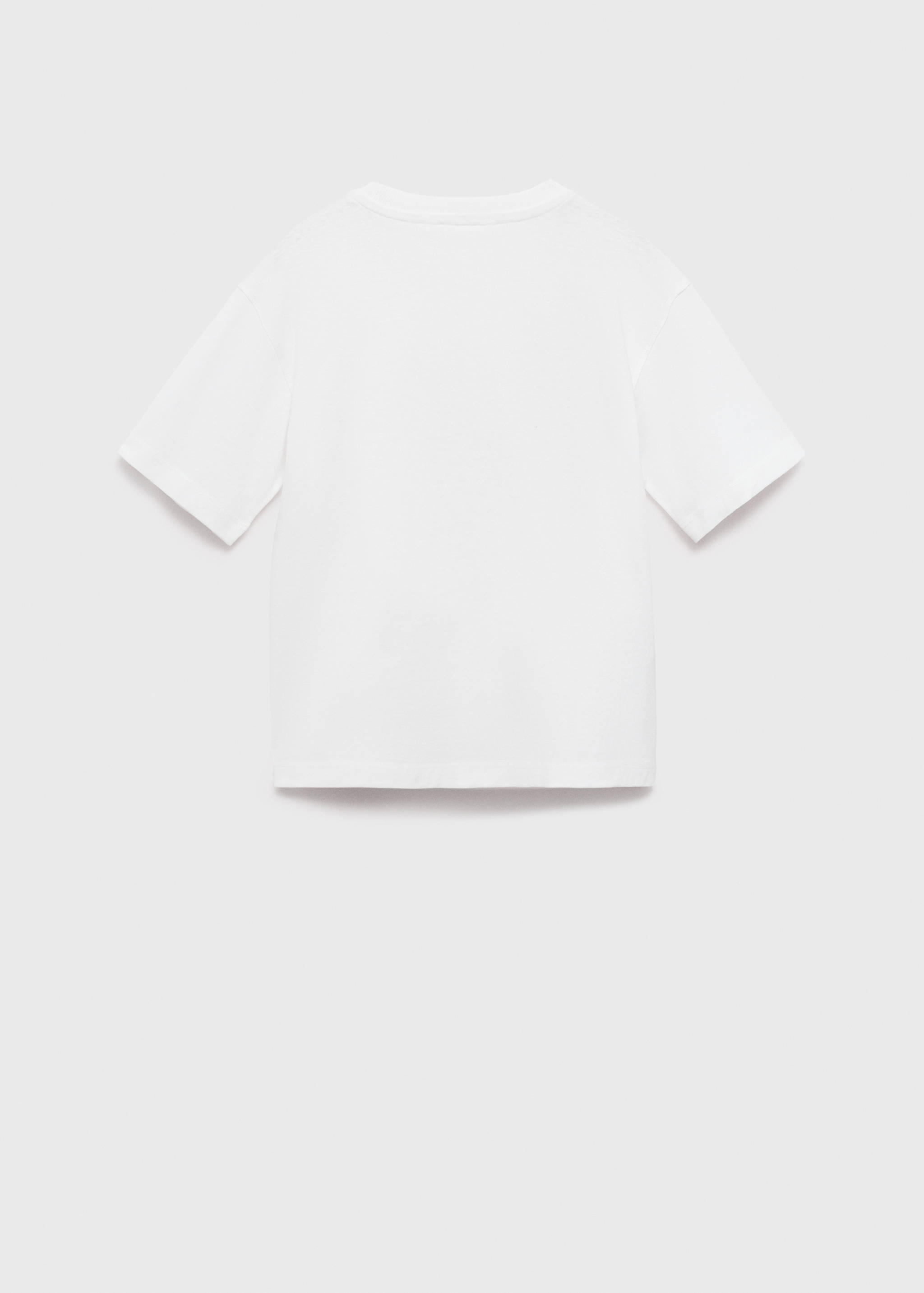 T-Shirt mit reliefartigem Schriftzug - Rückseite des Artikels