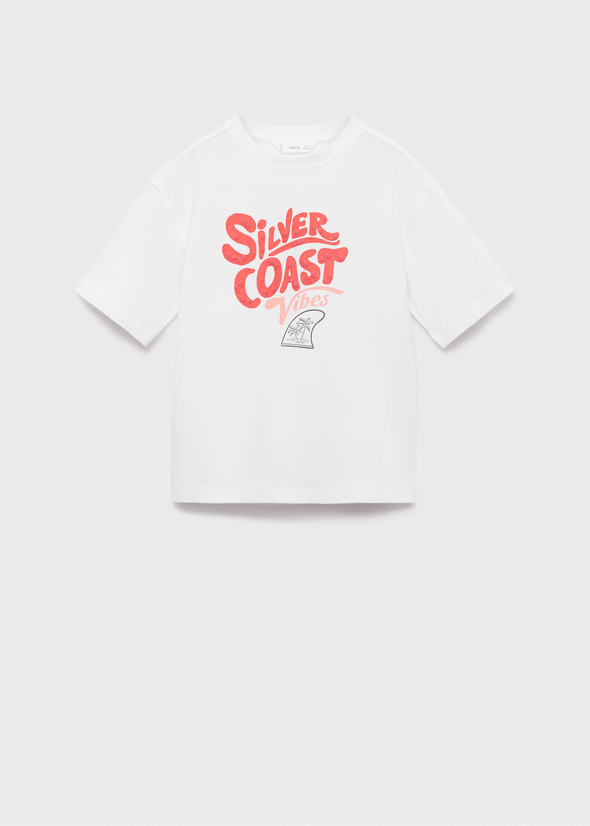 T-shirt message relief - Article sans modèle, Blanc cassé. Ref: 87007714-00.
