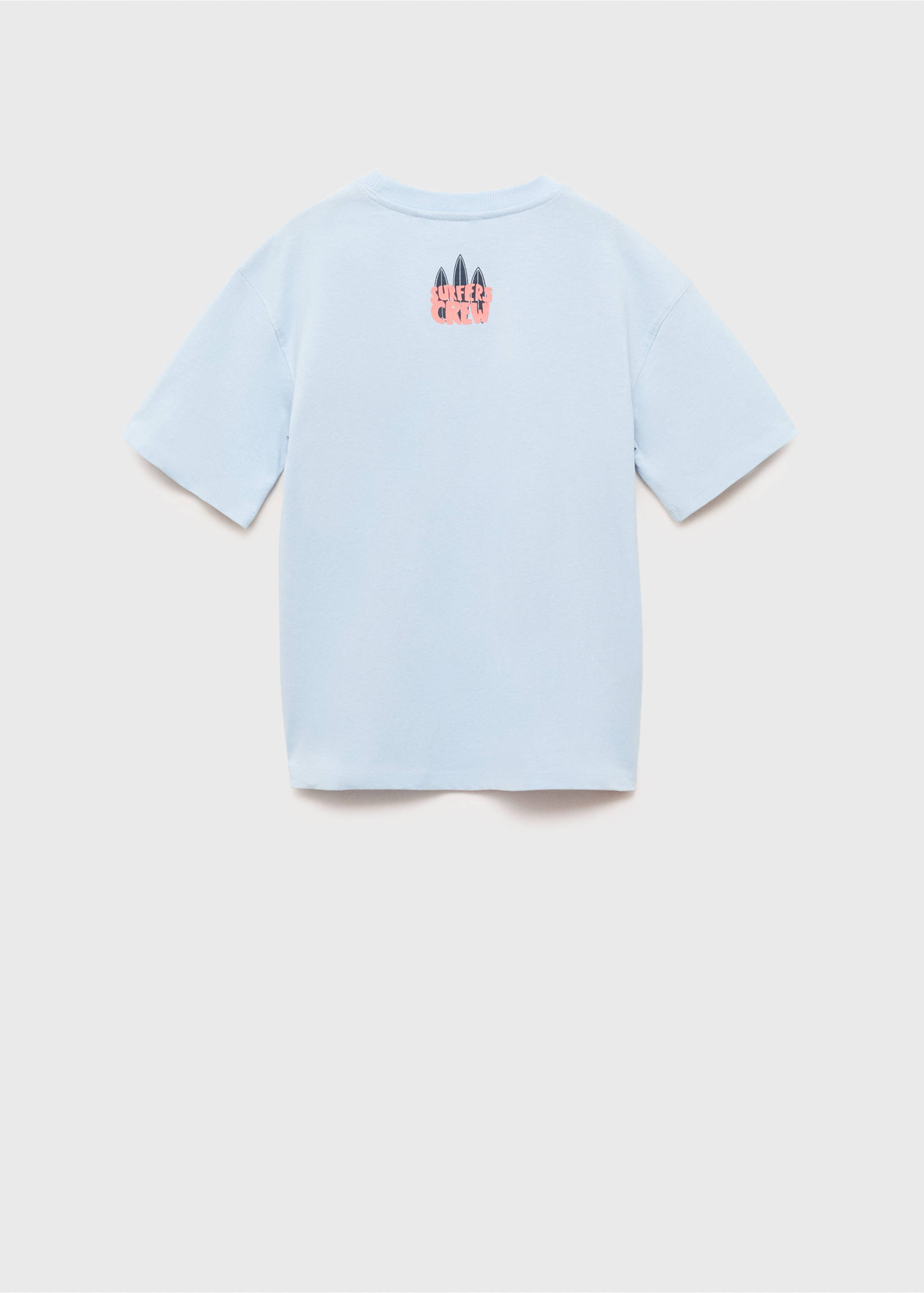 T-shirt imprimé surf - Verso de l’article, Bleu. Ref: 87007718-00.