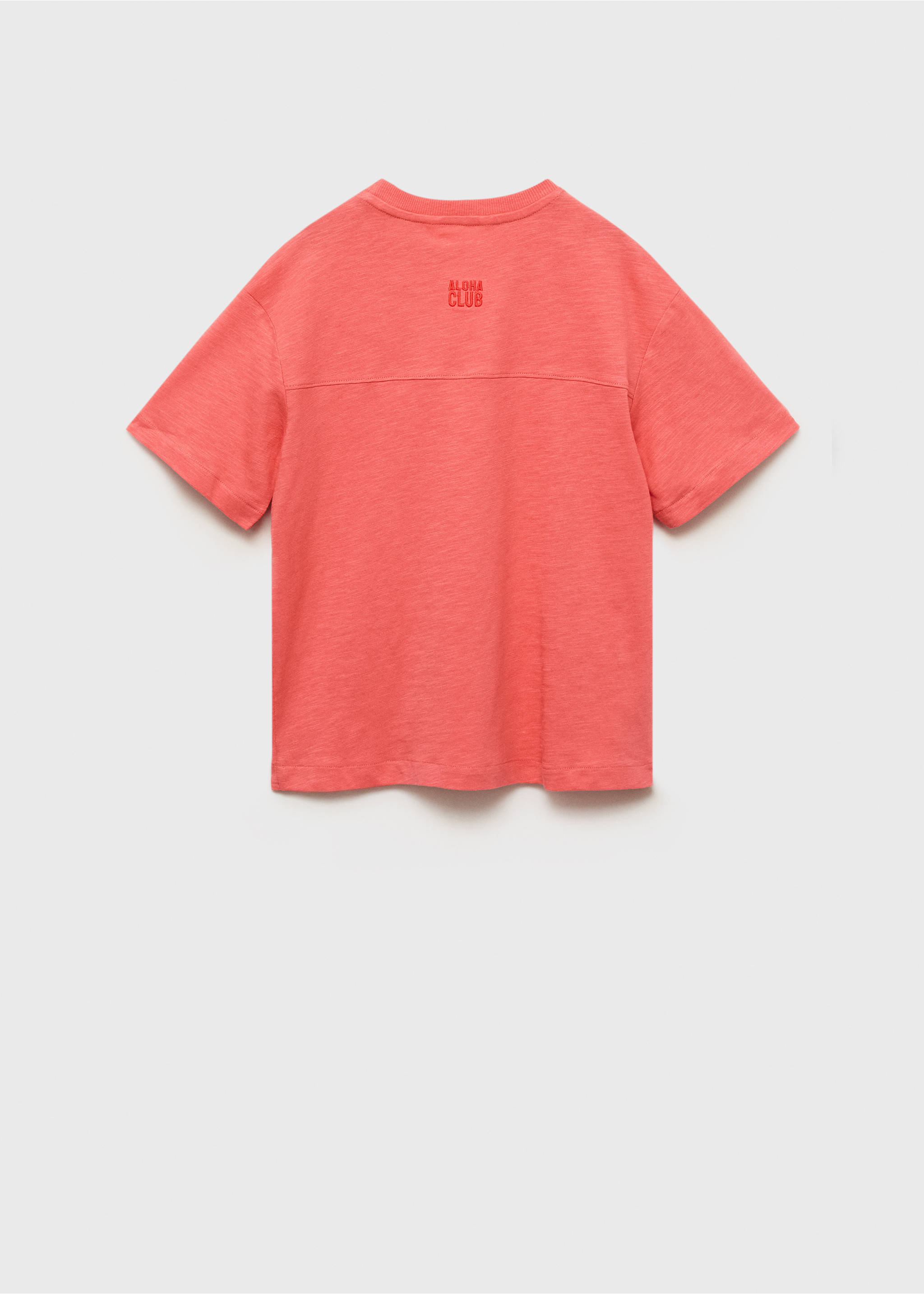T-shirt poche plaquée - Verso de l’article, Corail. Ref: 87007719-00.