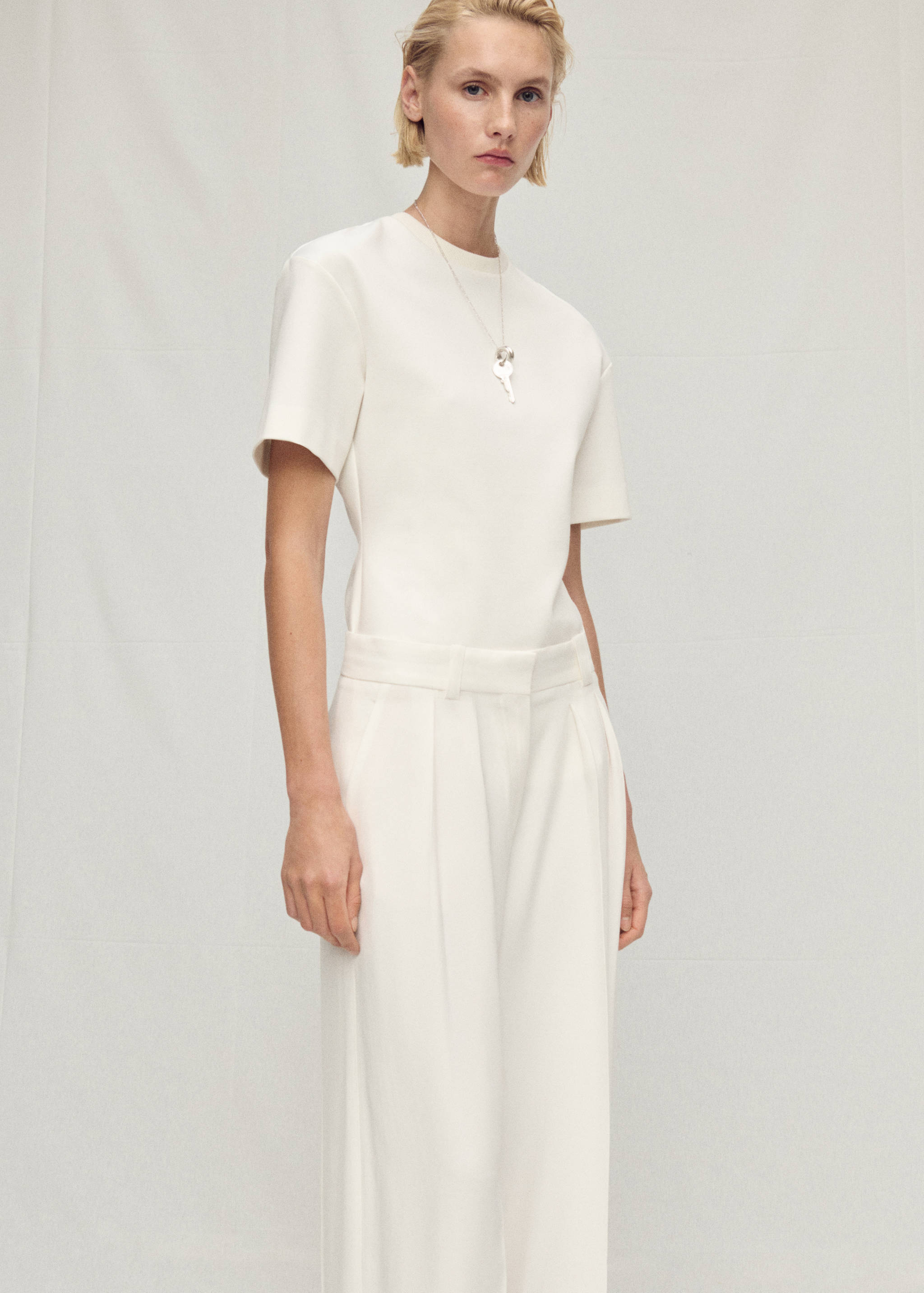 Anzughose mit Bundfalten aus Lyocell - Detail des Artikels 1