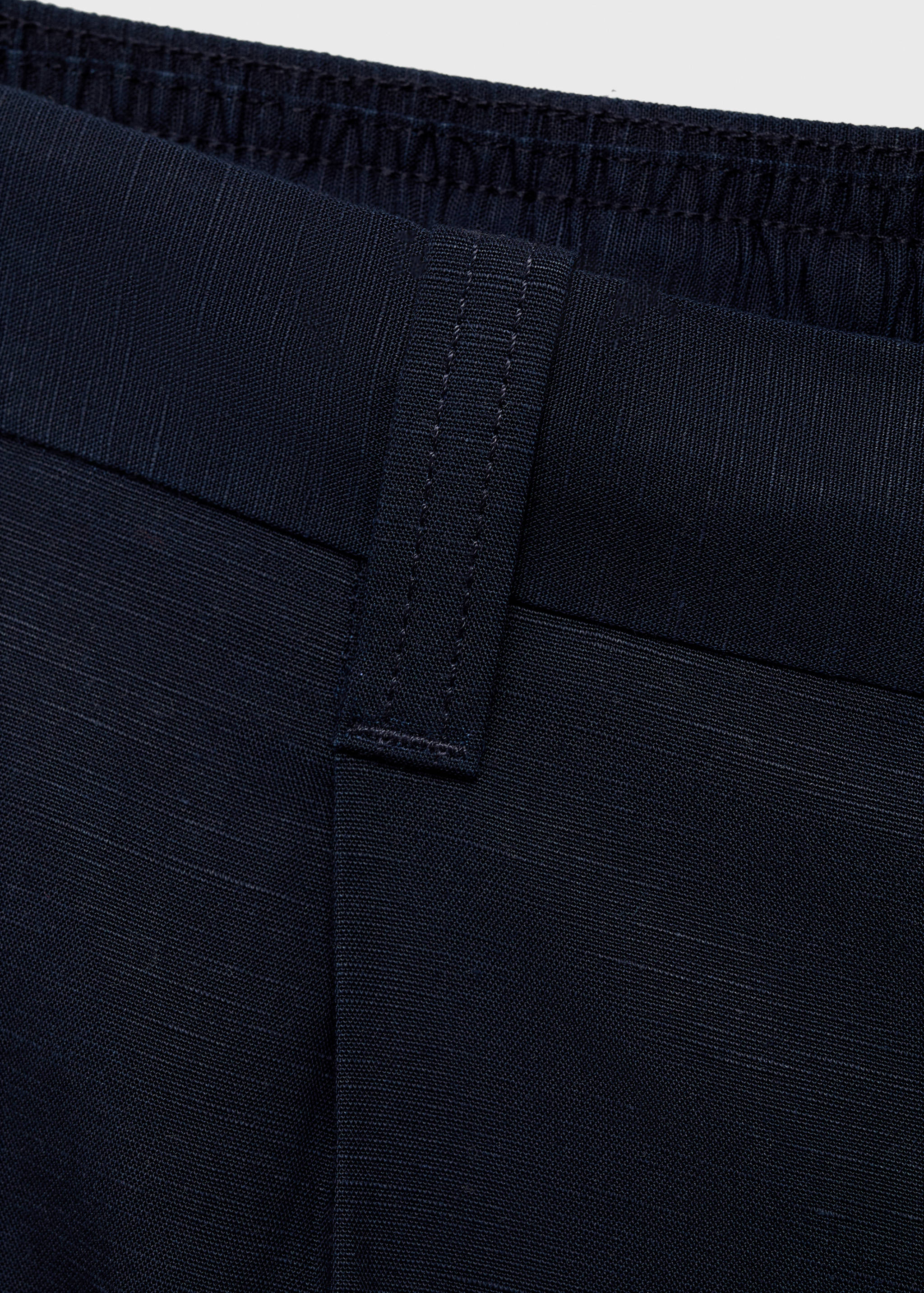 Linen lyocell regular-fit trousers - Details of the article 8
