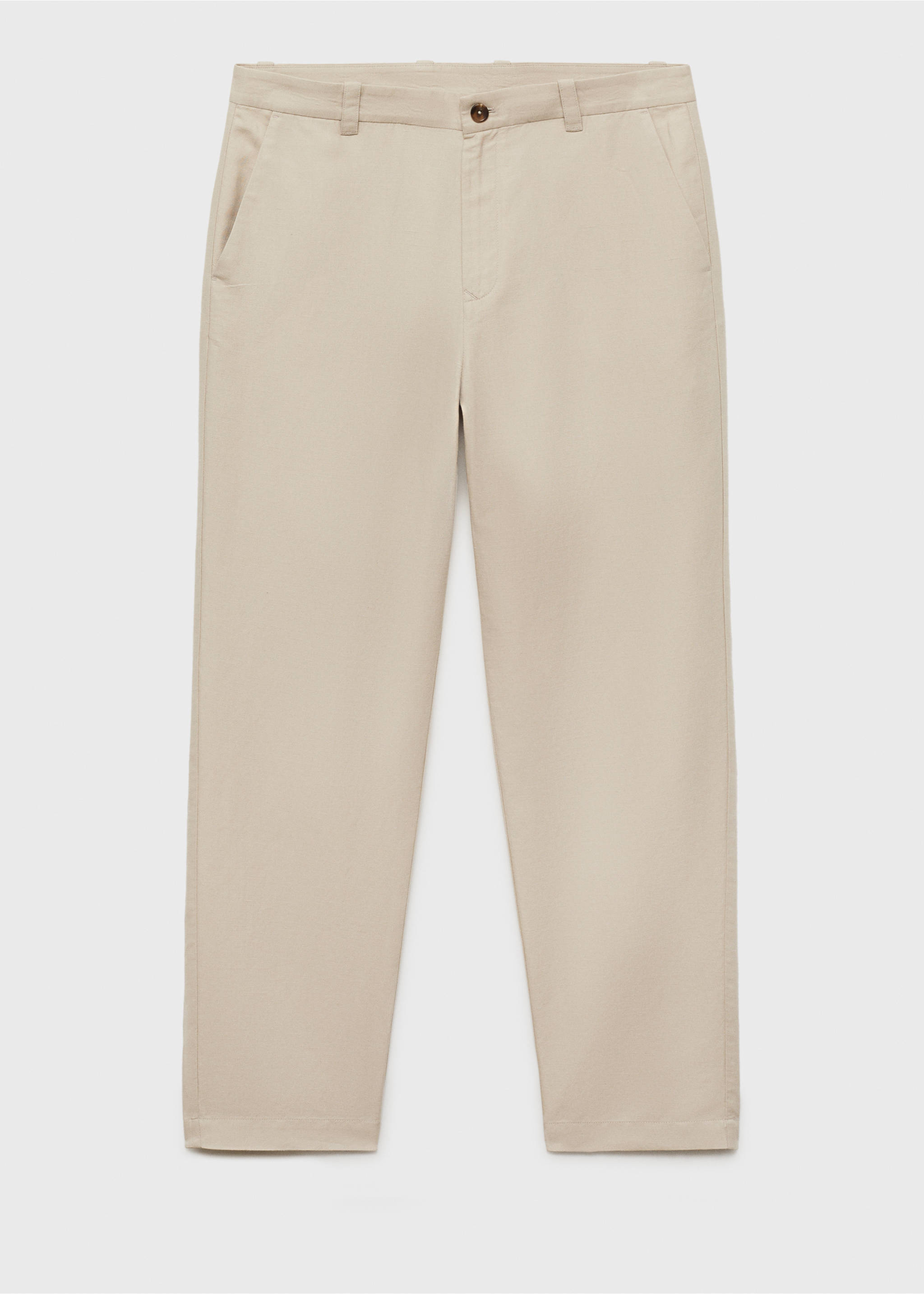Regular-fit linen trousers - Article without model, Sand. Ref: 87007891-00.