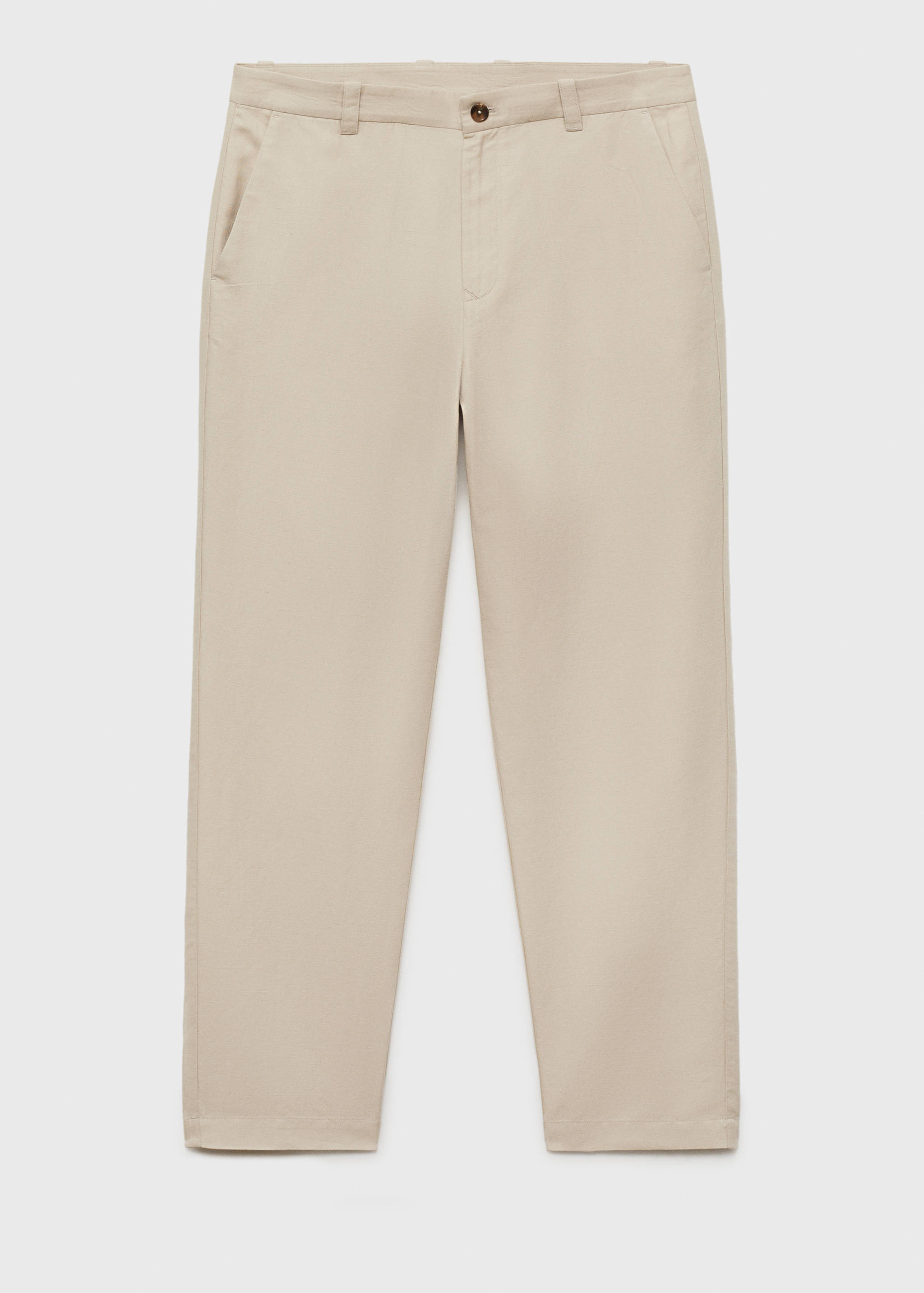 Regular-fit linen trousers - Article without model