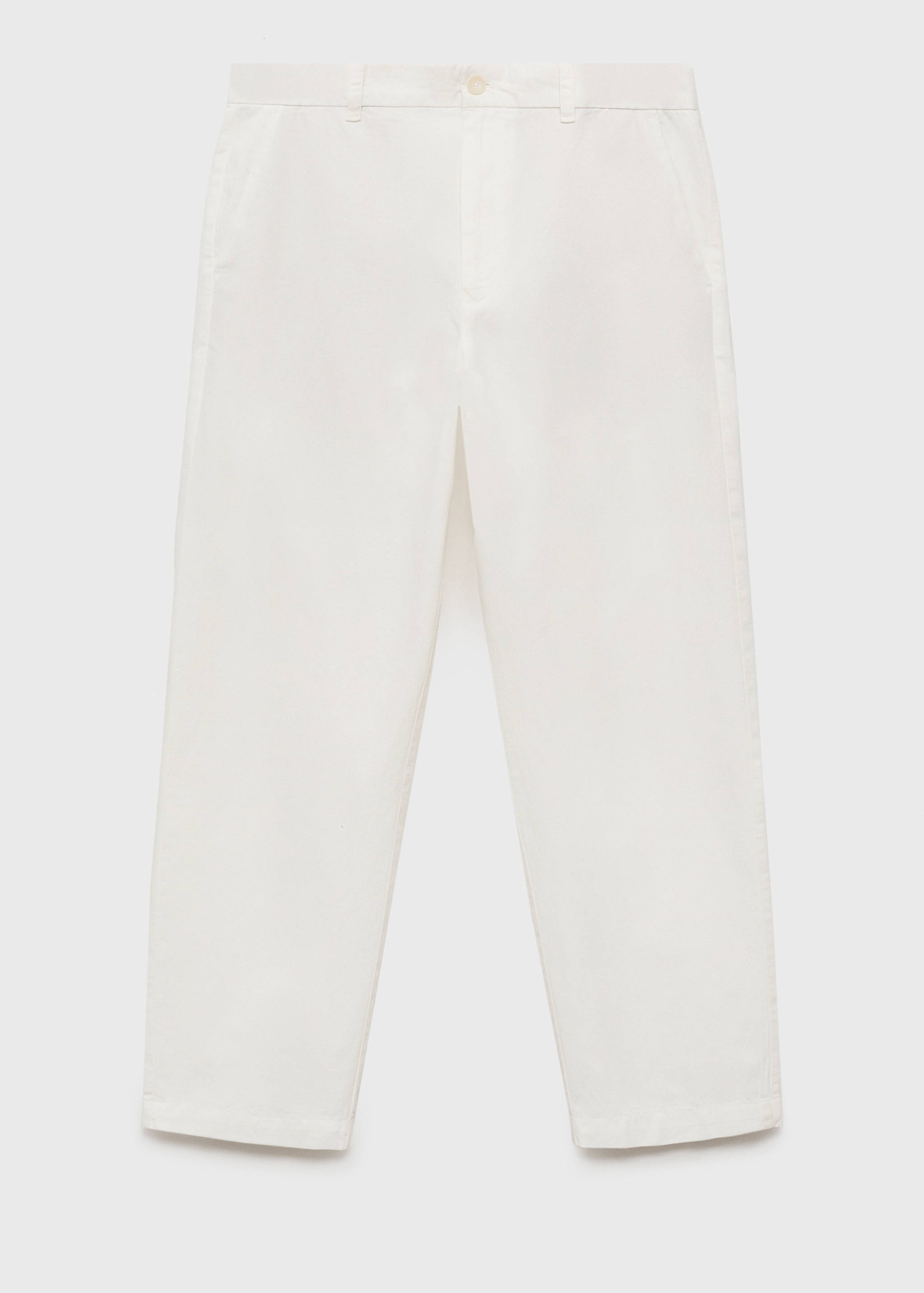 Regular-fit linen trousers - Article without model