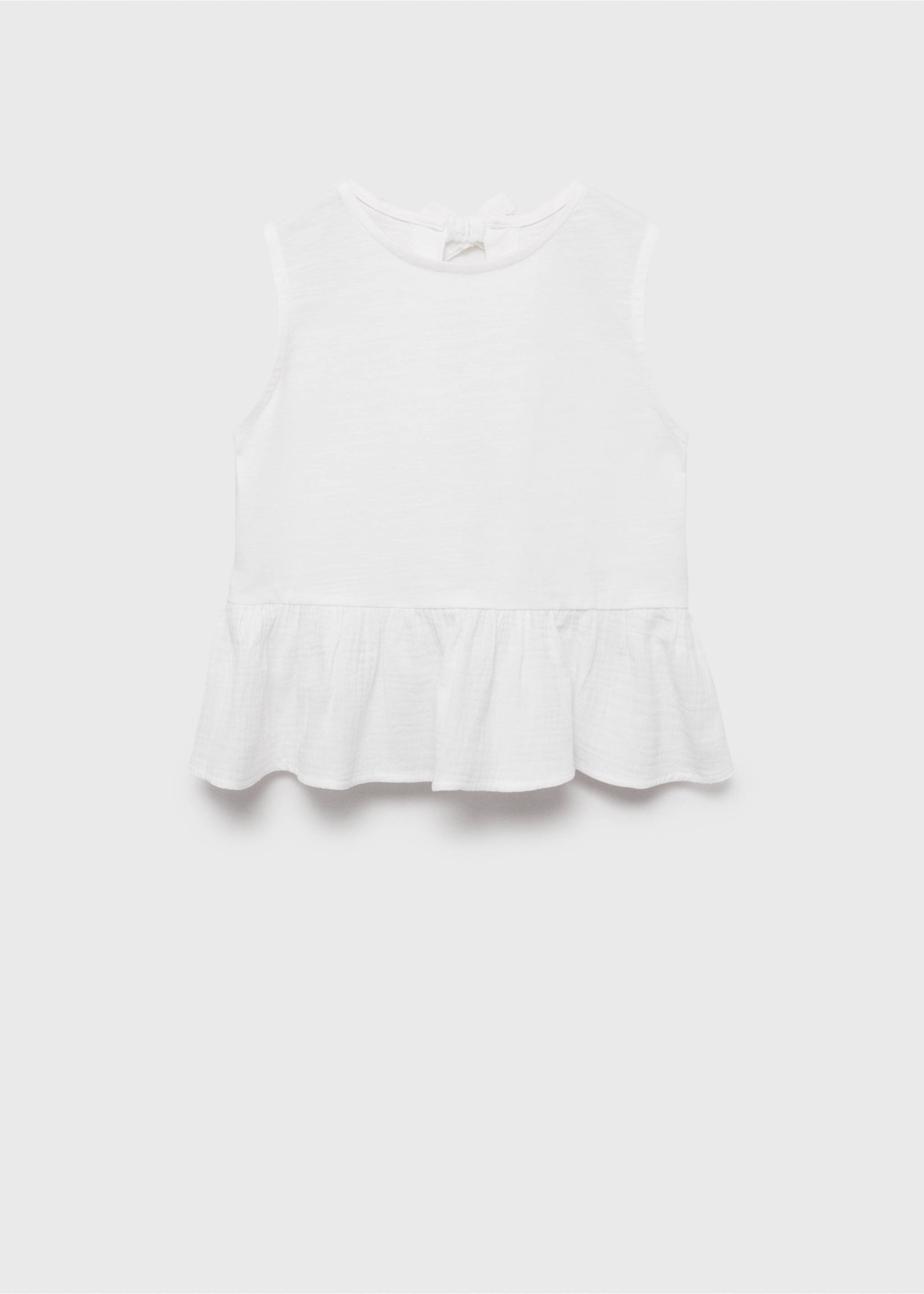 Camiseta volantes lazo - Artículo sin modelo, Blanco roto. Ref: 87007904-00.