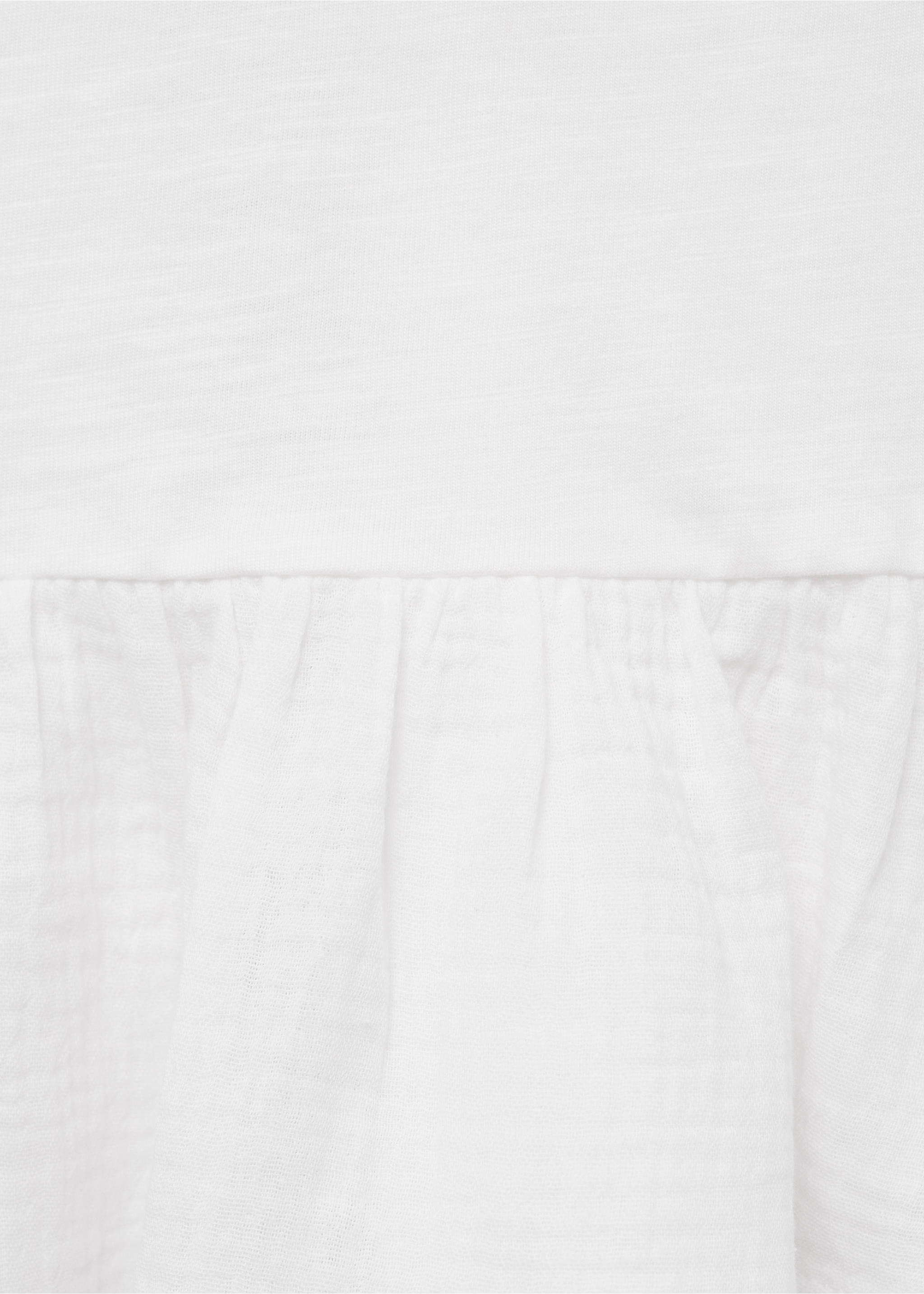 Camiseta volantes lazo - Detalle del artículo 8, Blanco roto. Ref: 87007904-00.