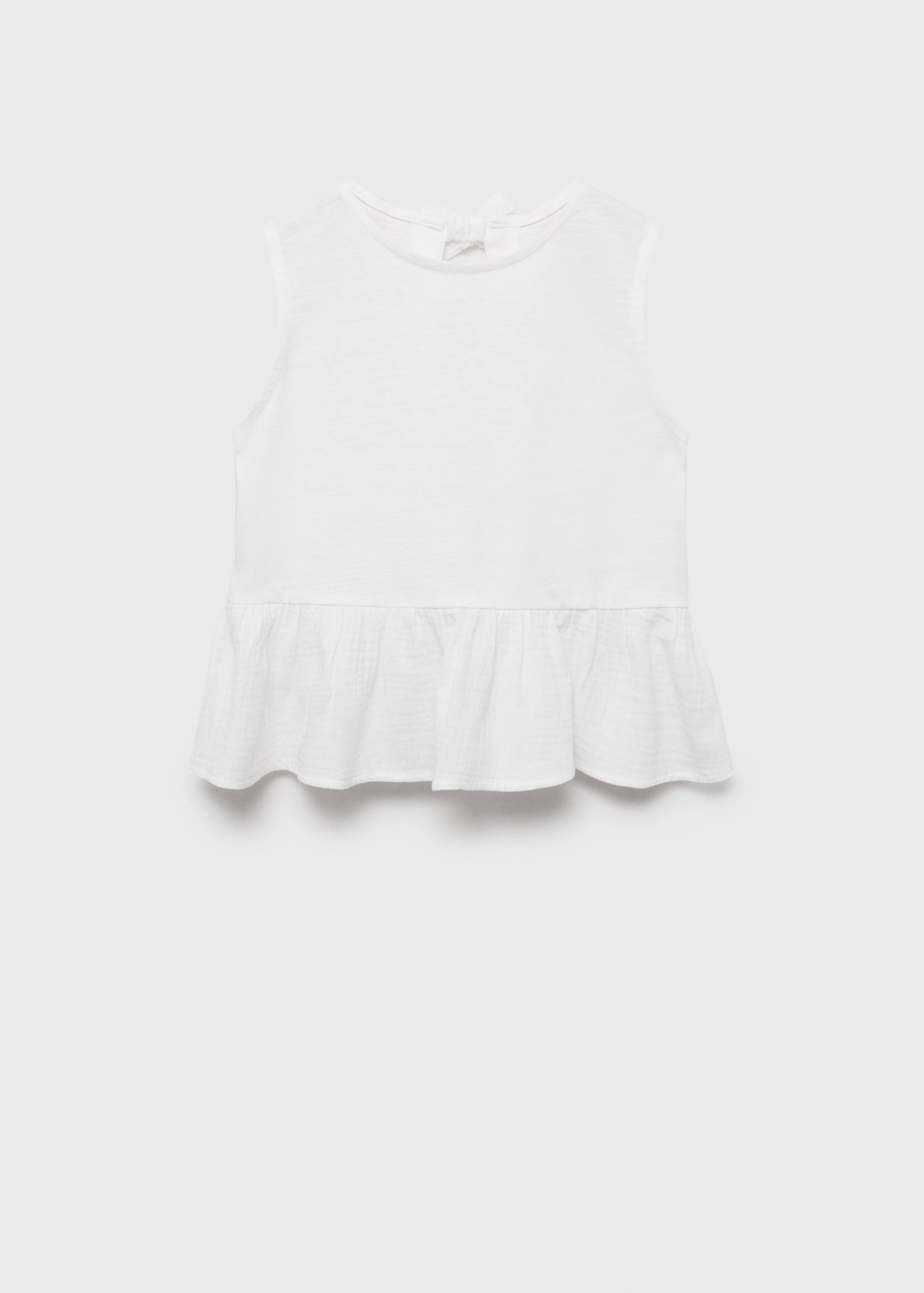 T-Shirt mit Volant-Details und Schleife - Artikel ohne Model