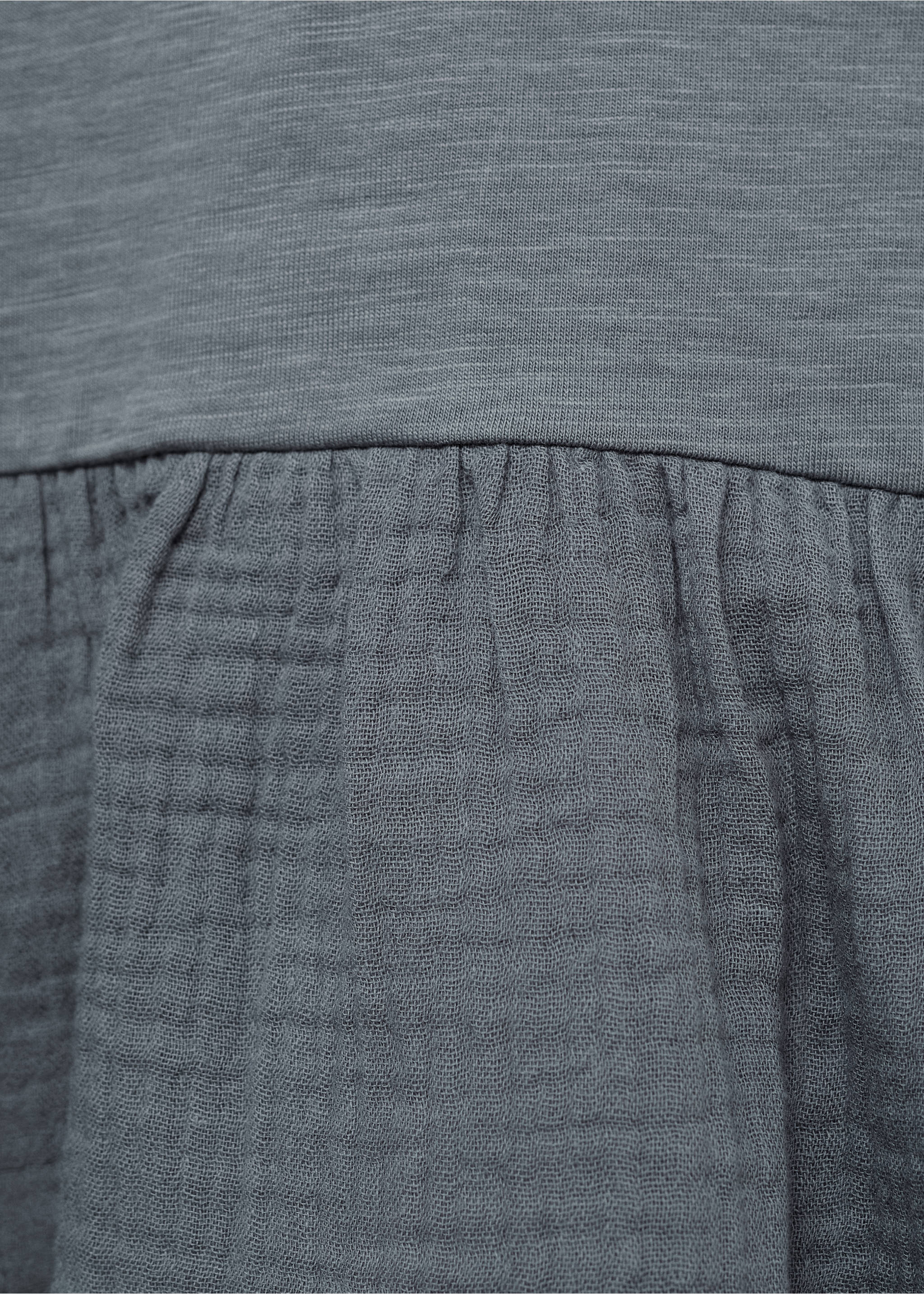 Camiseta volantes lazo - Detalle del artículo 8, Azul petróleo. Ref: 87007904-00.