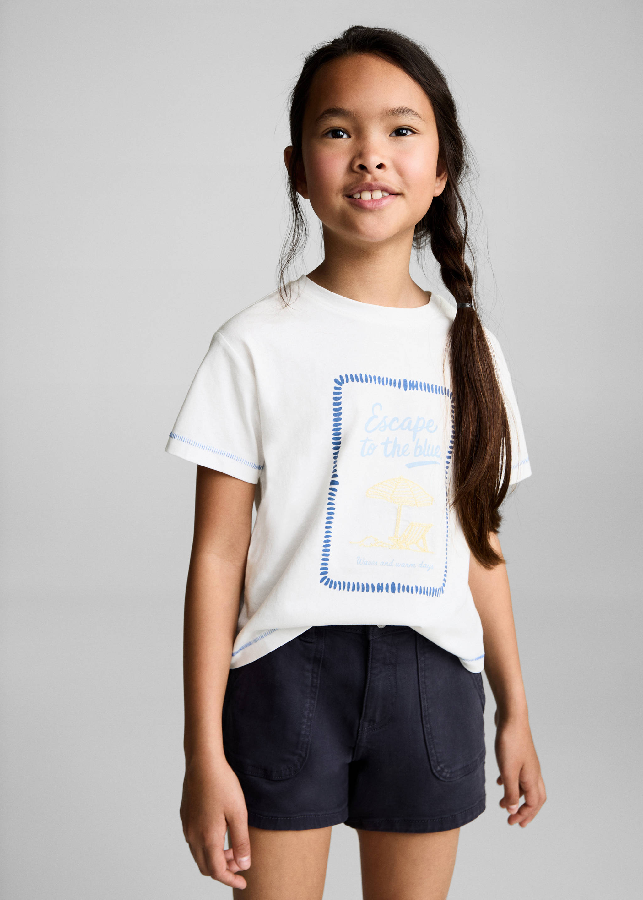 Camiseta algodón estampado - Plano medio