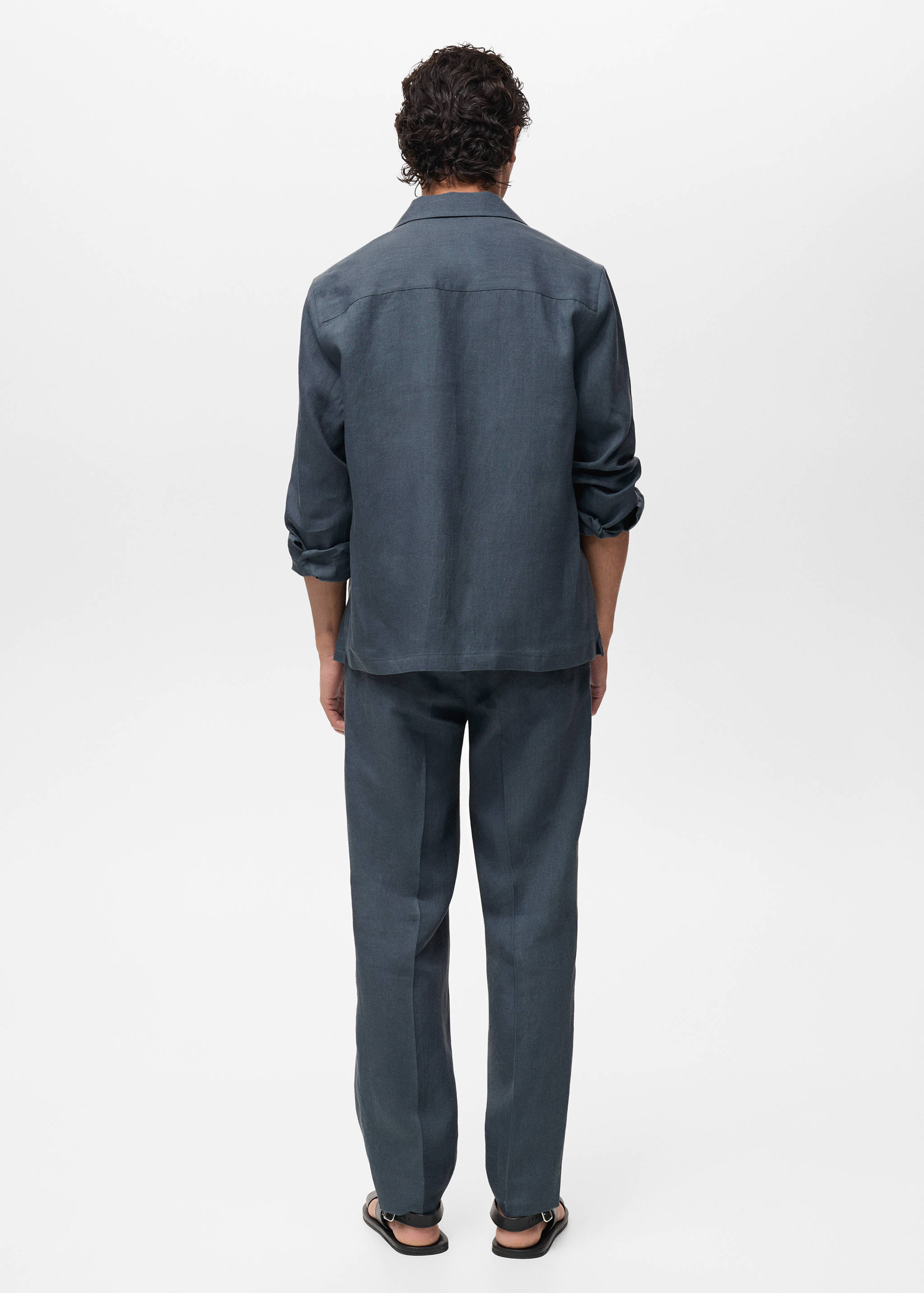 100% linen bowling-collar shirt - Reverse of the article