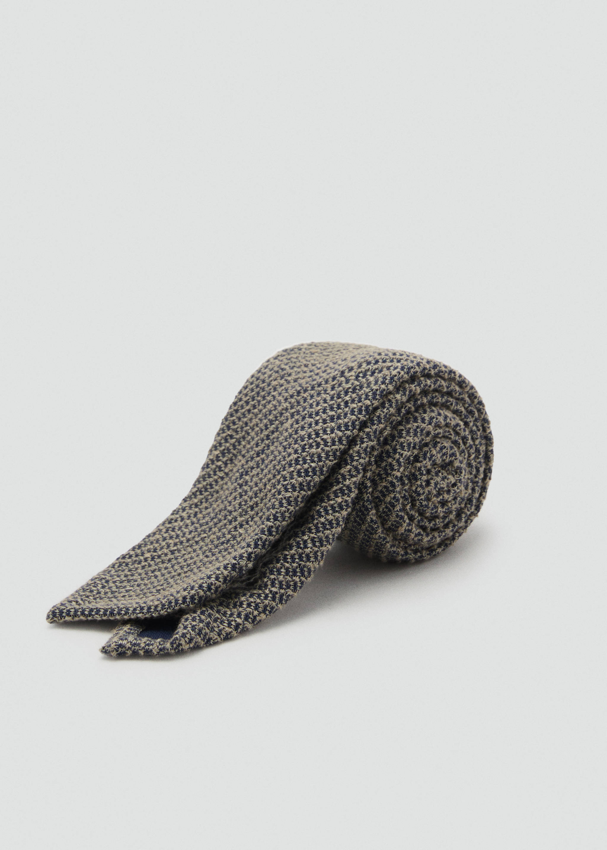 Zweifarbige Krawatte aus Leinen - Mittlere Ansicht