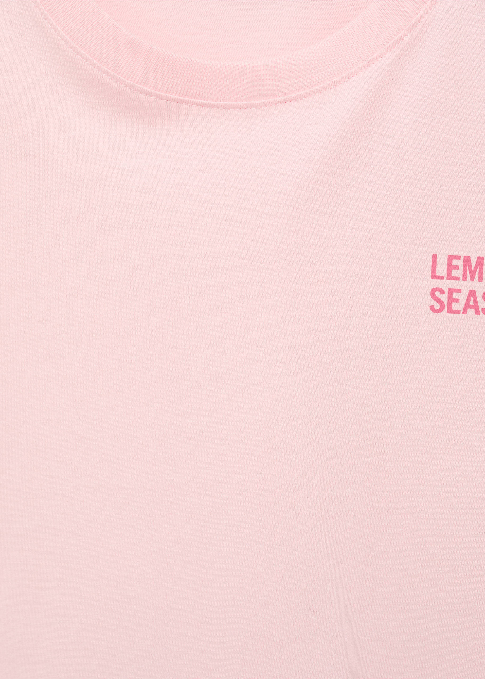 Short-sleeved printed t-shirt - Details of the article 8, Pastel Pink. Ref: 87008274-00.