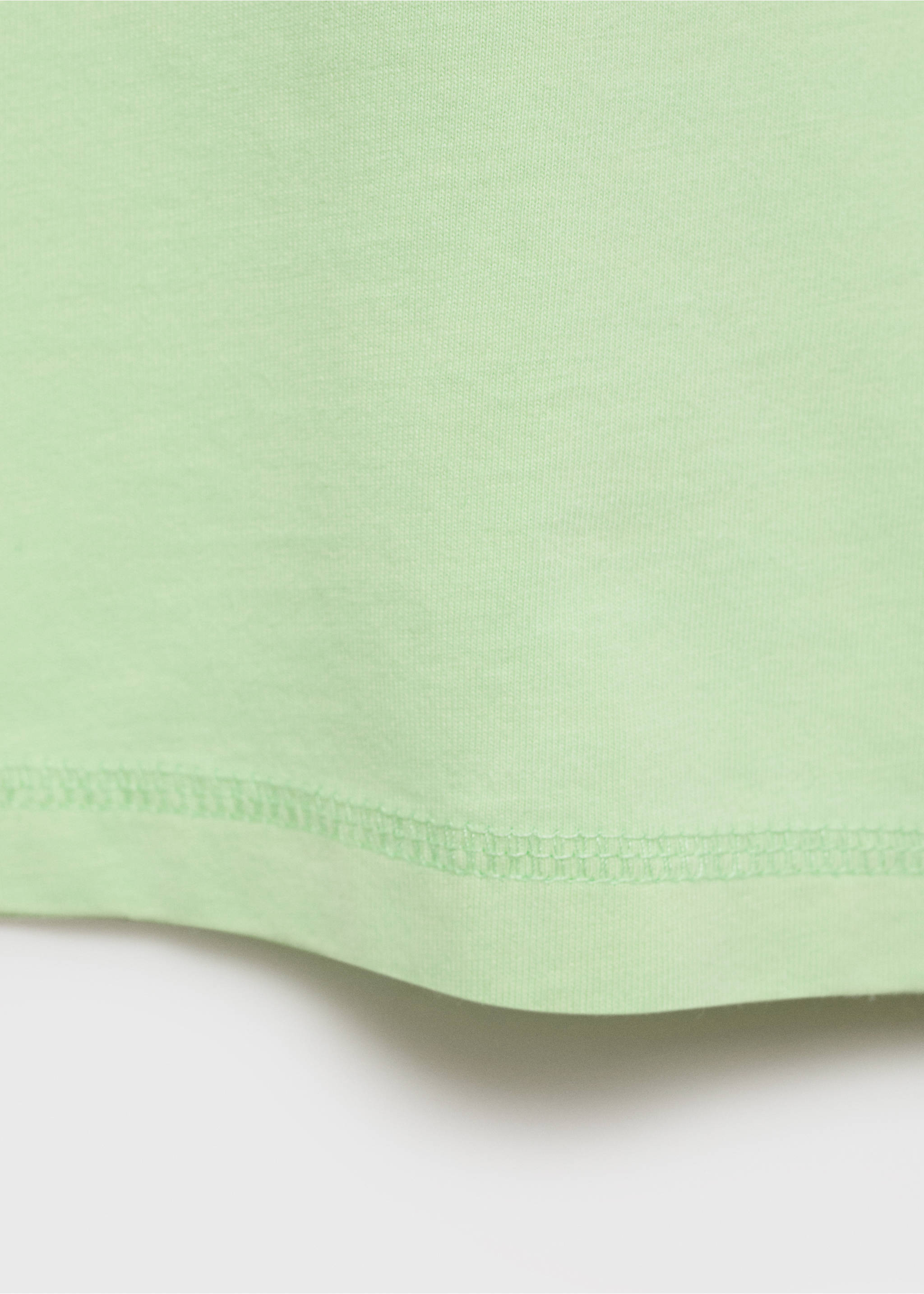 Short-sleeved printed t-shirt - Details of the article 8, Pastel Green. Ref: 87008275-00.