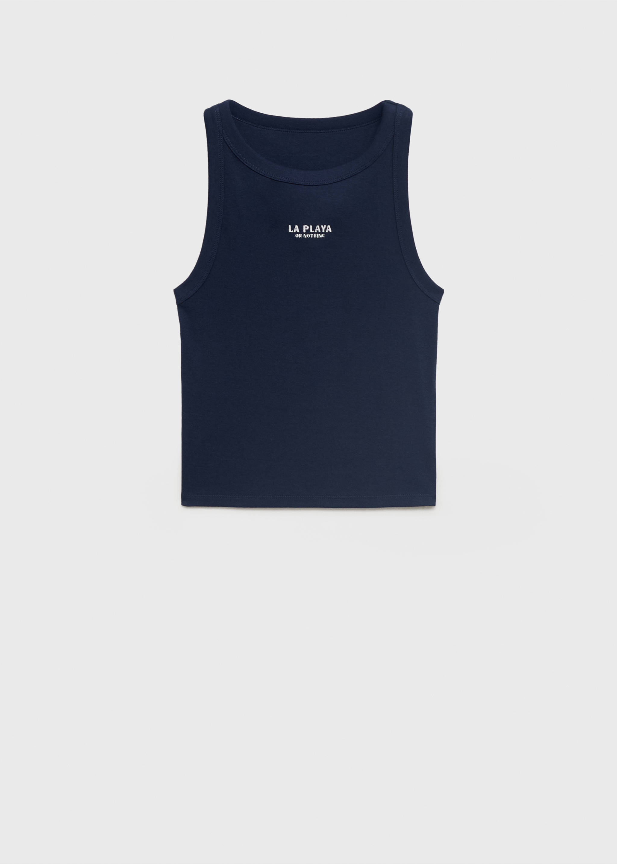 T-Shirt mit Schriftzug - Artikel ohne Model, Marineblau. Ref: 87008277-00.