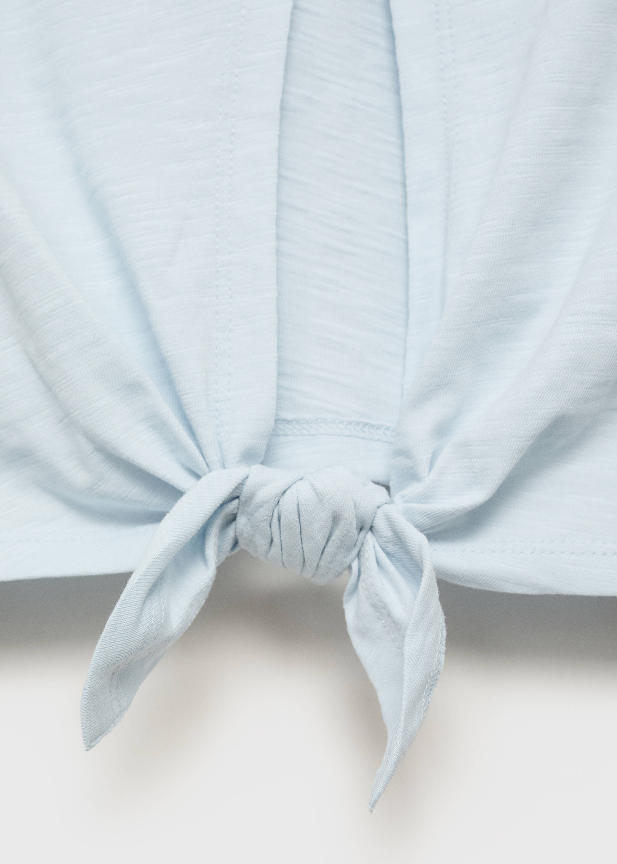 Crossed-back t-shirt with bow - Details of the article 0