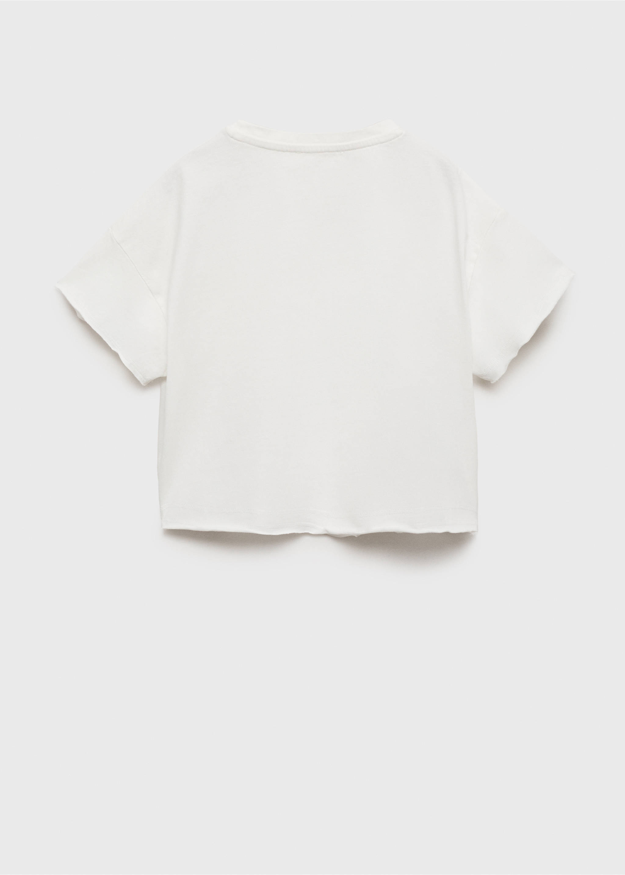 Back view of a white kids T-shirt with short sleeves., Off White. Ref: 87008280-00.