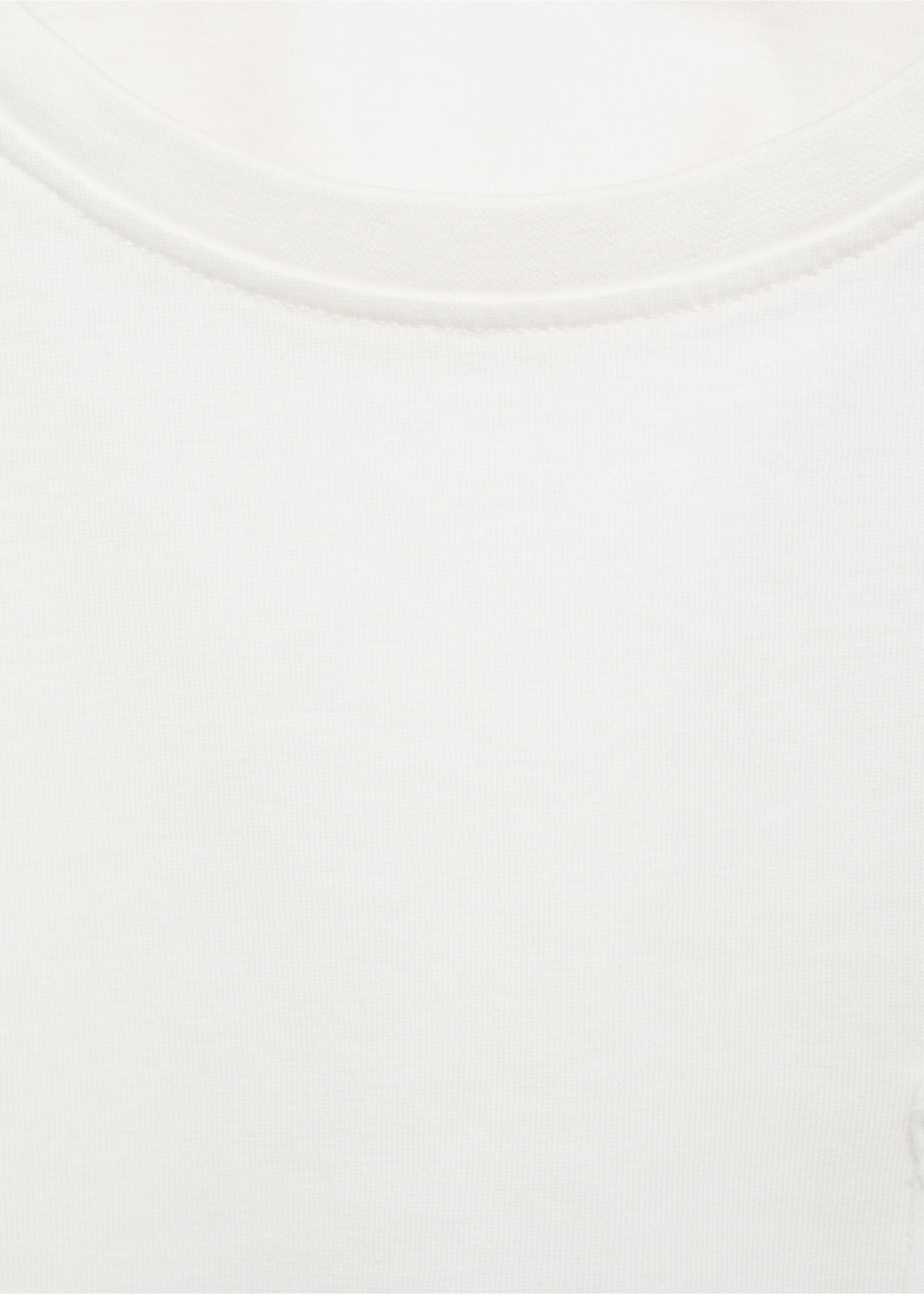 White t-shirt crew neckline detail., Off White. Ref: 87008280-00.