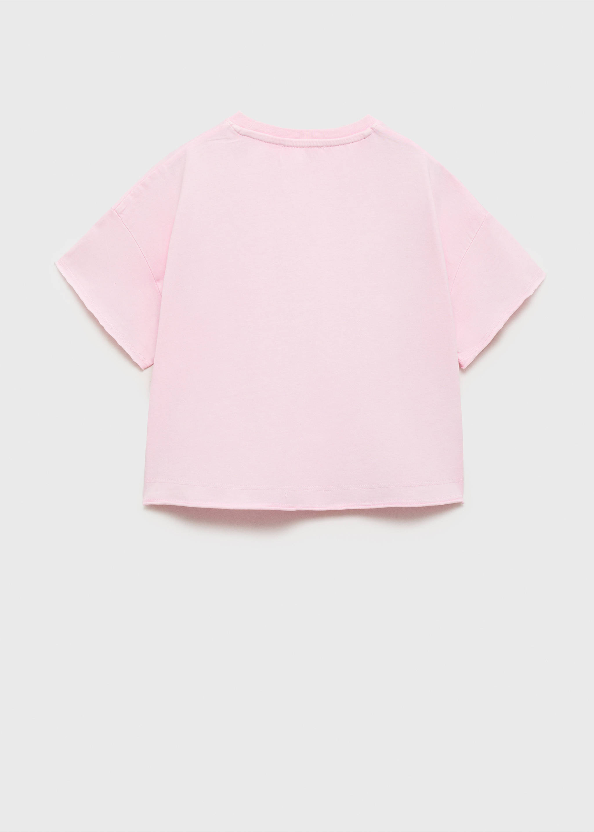 Back view of a plain pink short-sleeved t-shirt., Pink. Ref: 87008280-00.