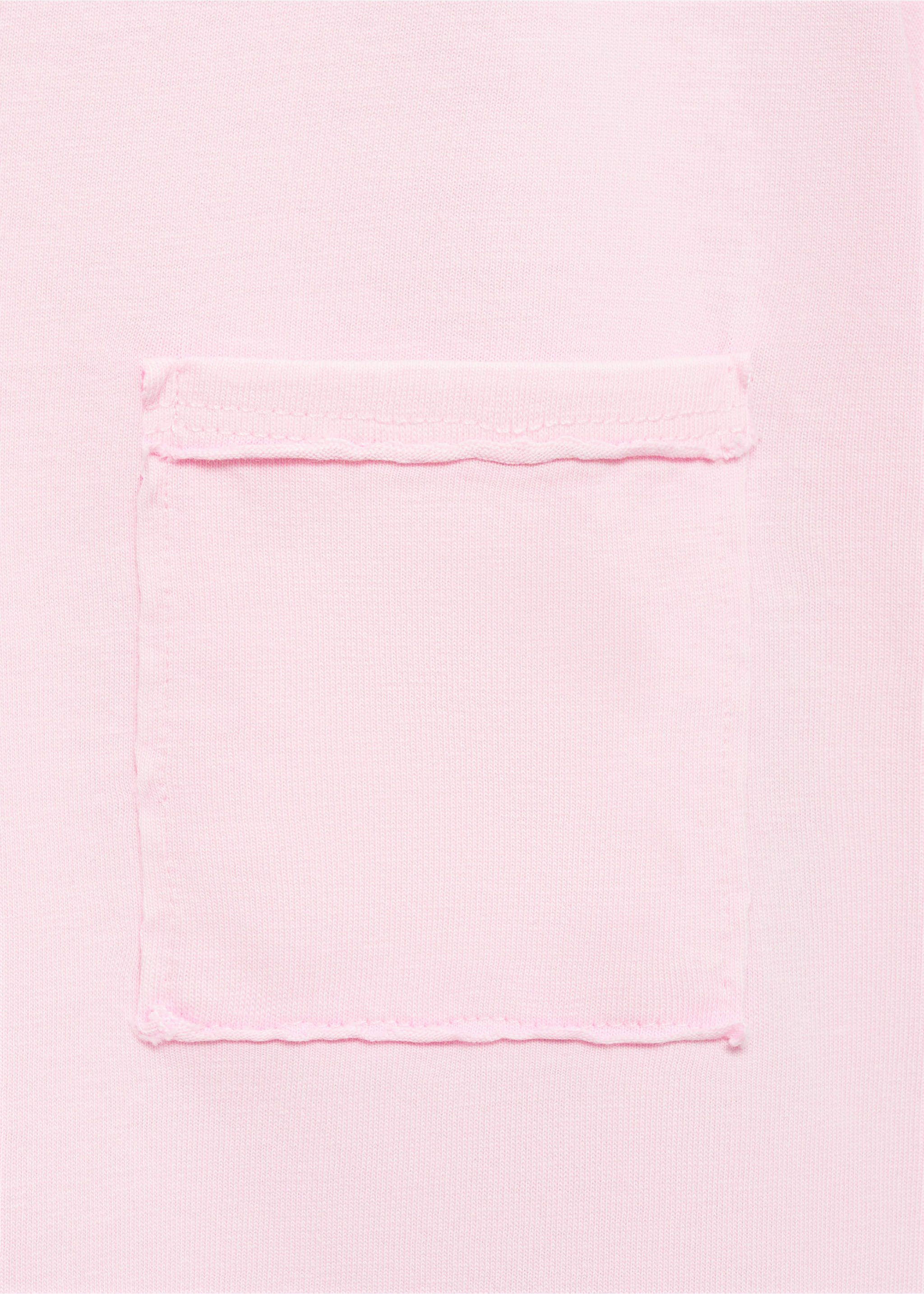 Close-up of a pink t-shirt showing the chest pocket detail., Pink. Ref: 87008280-00.