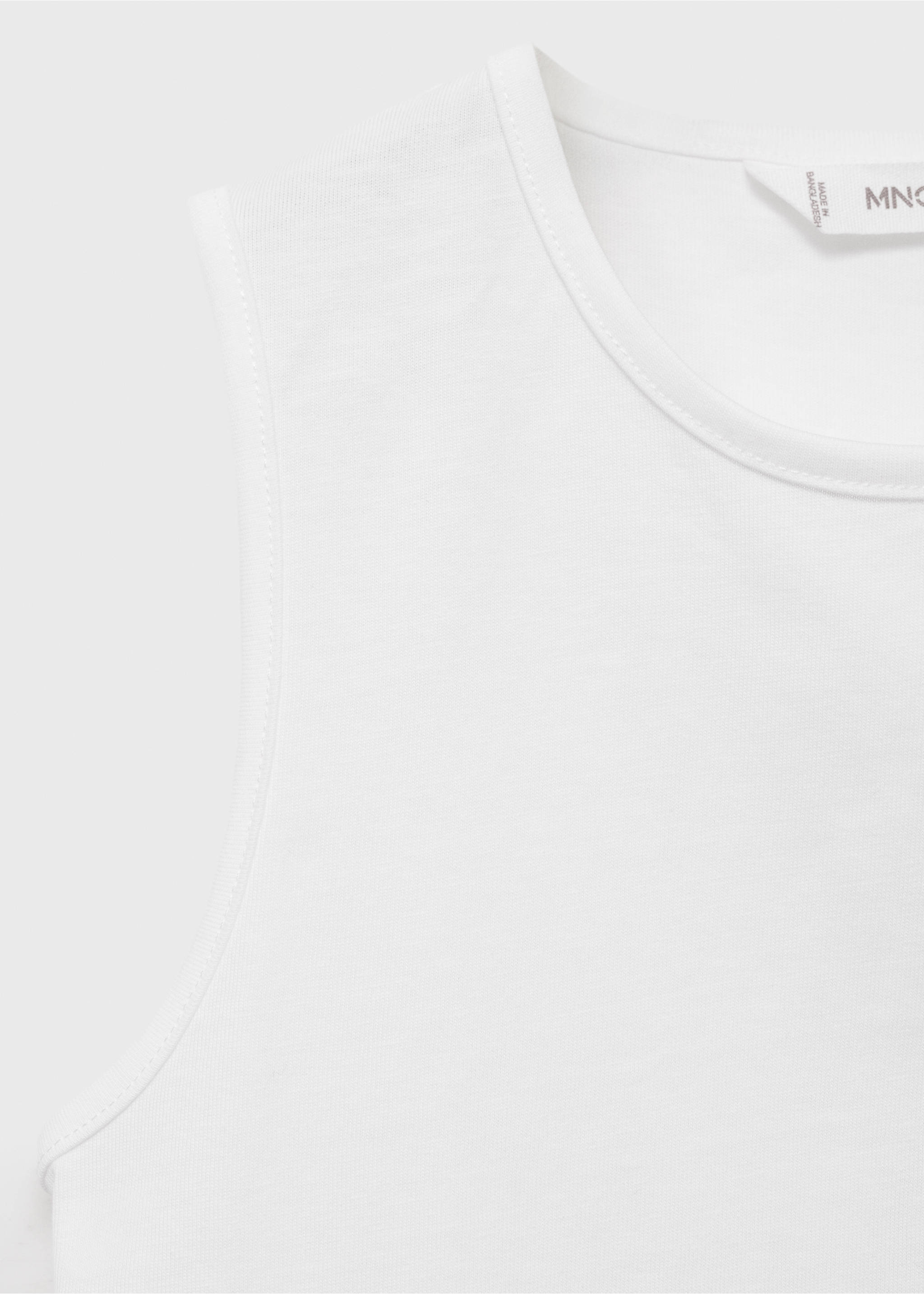 Cut-out back crop T-shirt - Details of the article 8, Off White. Ref: 87008281-00.