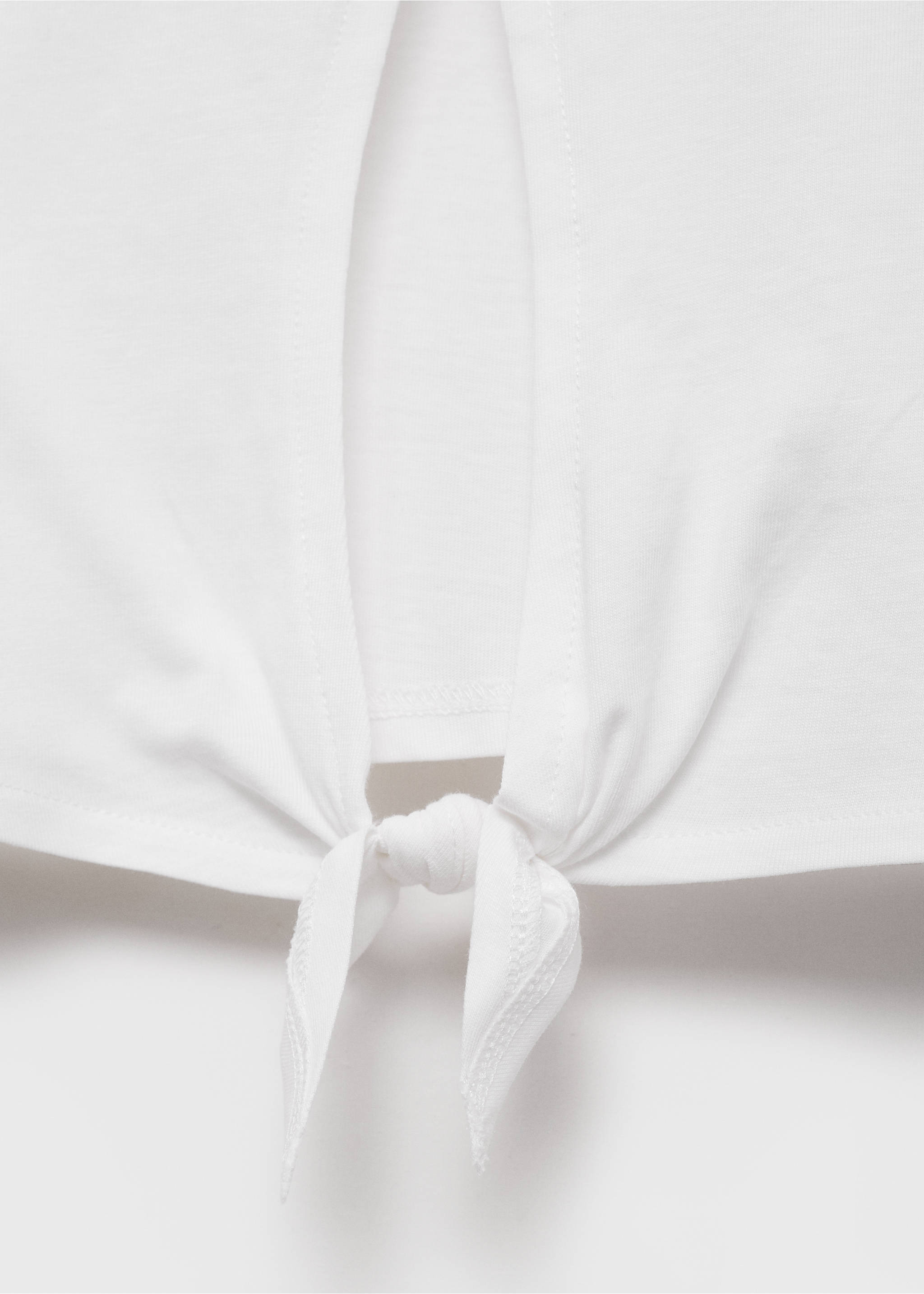 Cut-out back crop T-shirt - Details of the article 0, Off White. Ref: 87008281-00.