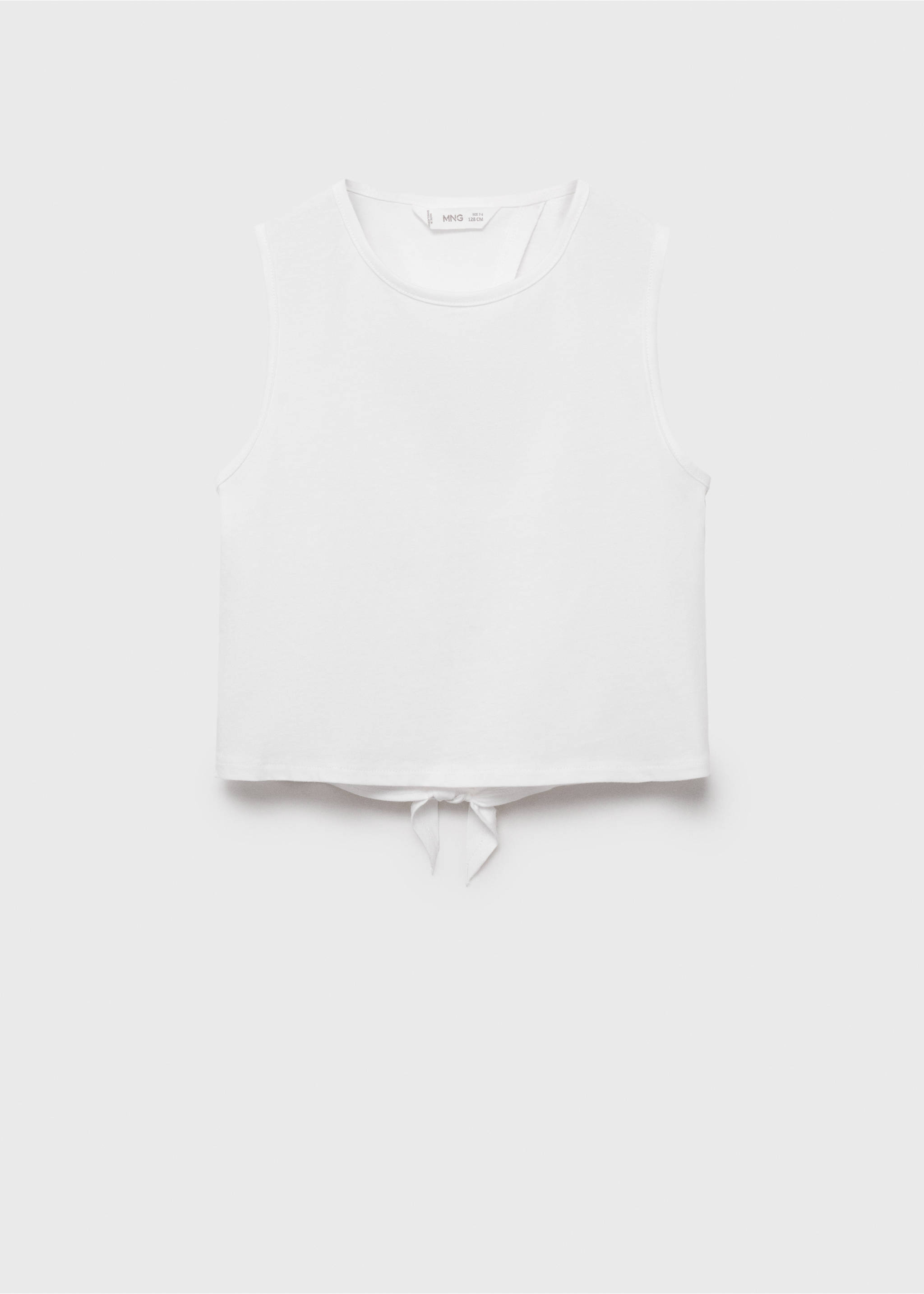 Cut-out back crop T-shirt - Article without model, Off White. Ref: 87008281-00.