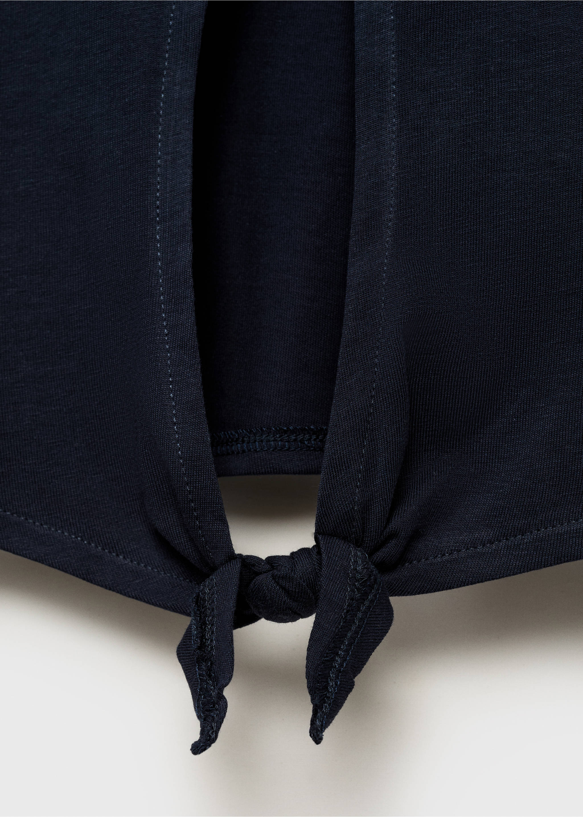 Cut-out back crop T-shirt - Details of the article 0, Navy. Ref: 87008281-00.