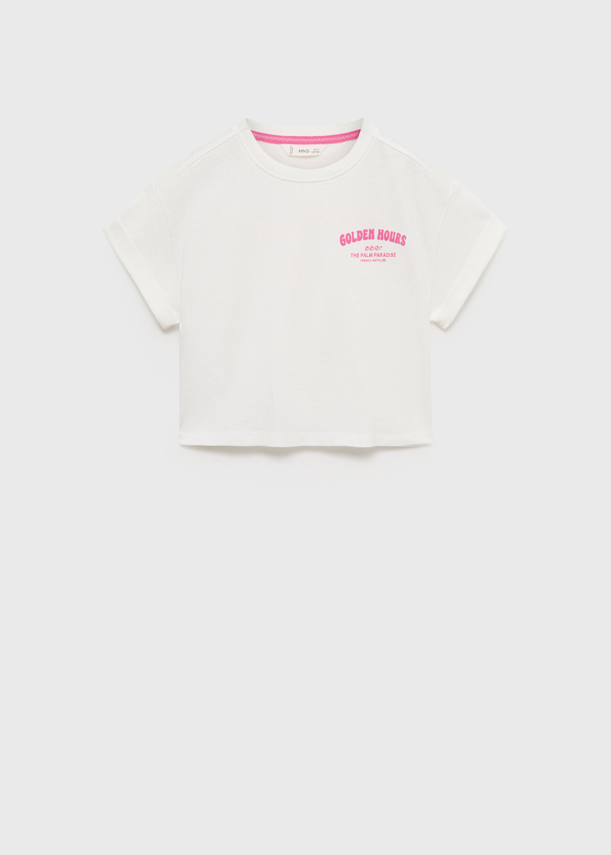 Camiseta crop estampada - Artículo sin modelo