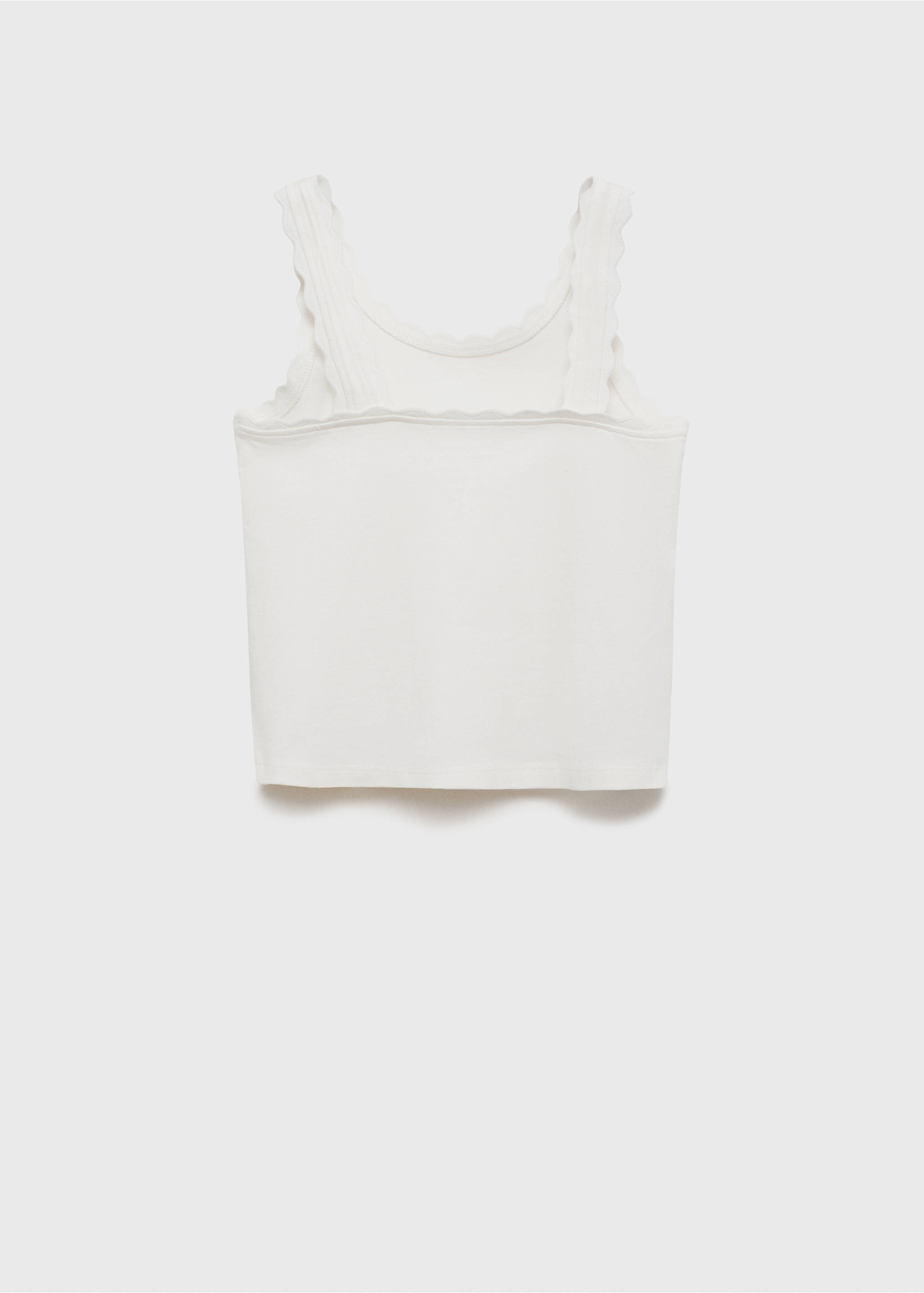 Tank top with embroidered detail - Reverse of the article, Off White. Ref: 87008285-00.