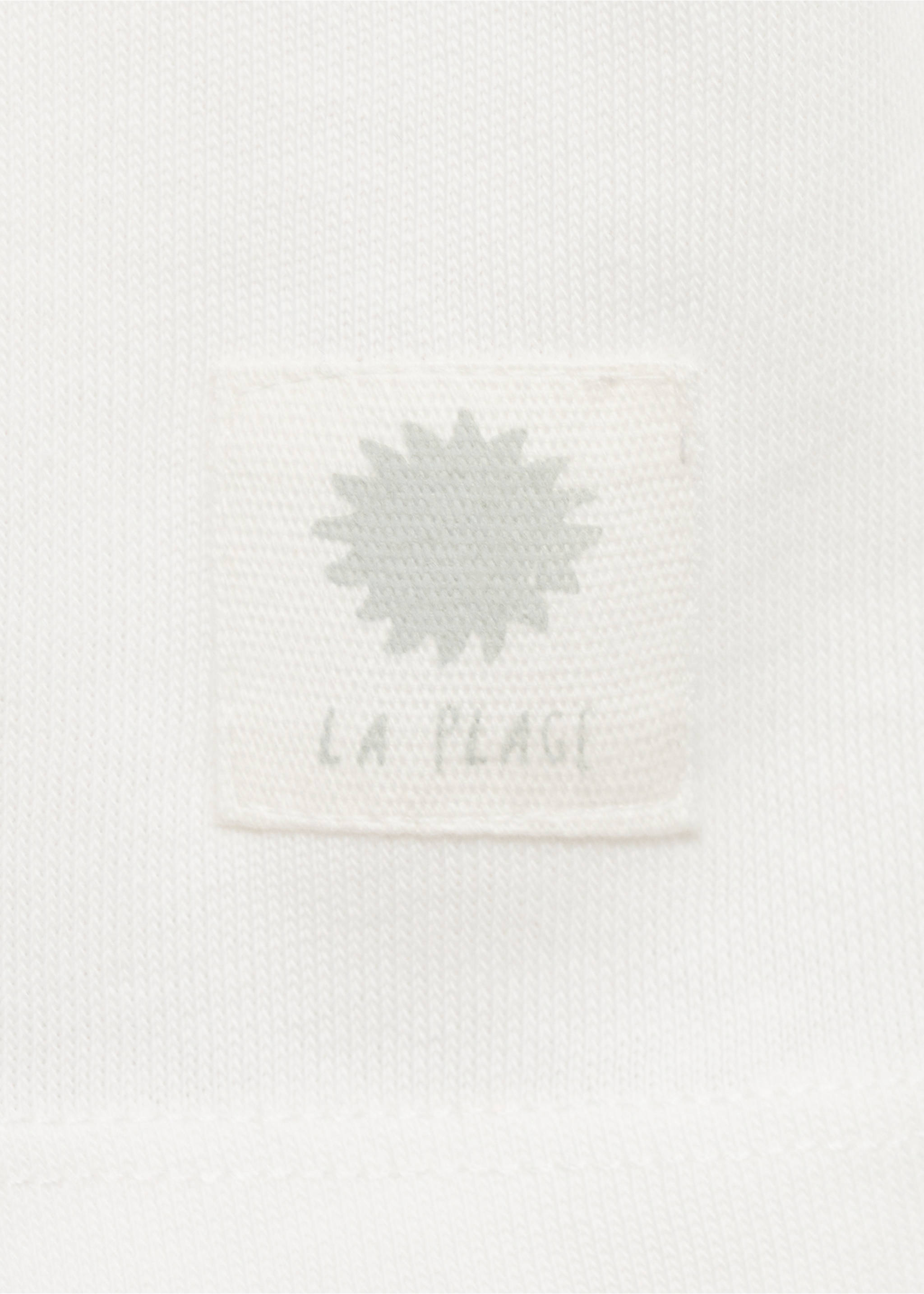 Gathered sleeve t-shirt - Details of the article 0, Off White. Ref: 87008286-00.