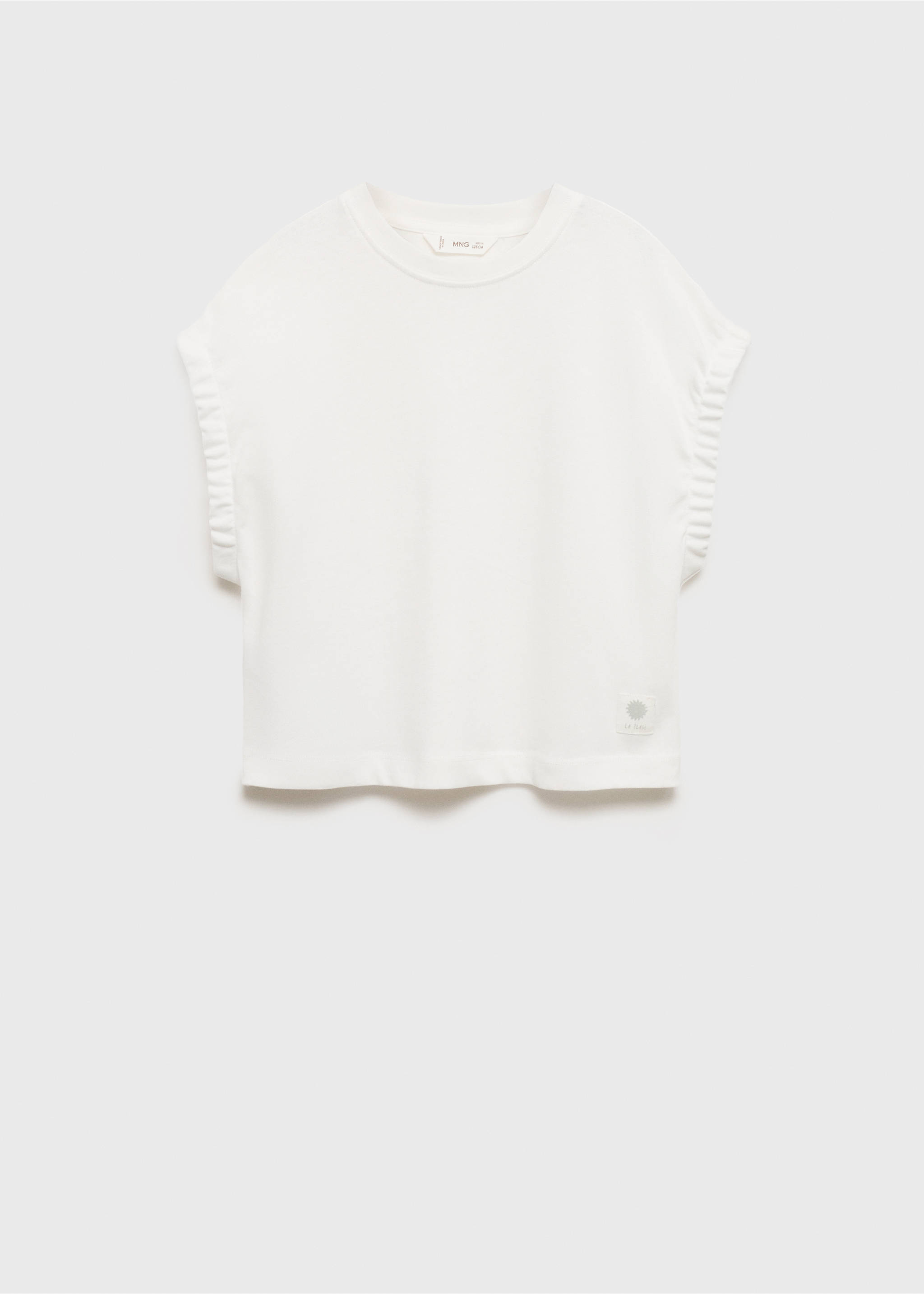 T-shirt manches froncées - Article sans modèle, Blanc cassé. Ref: 87008286-00.