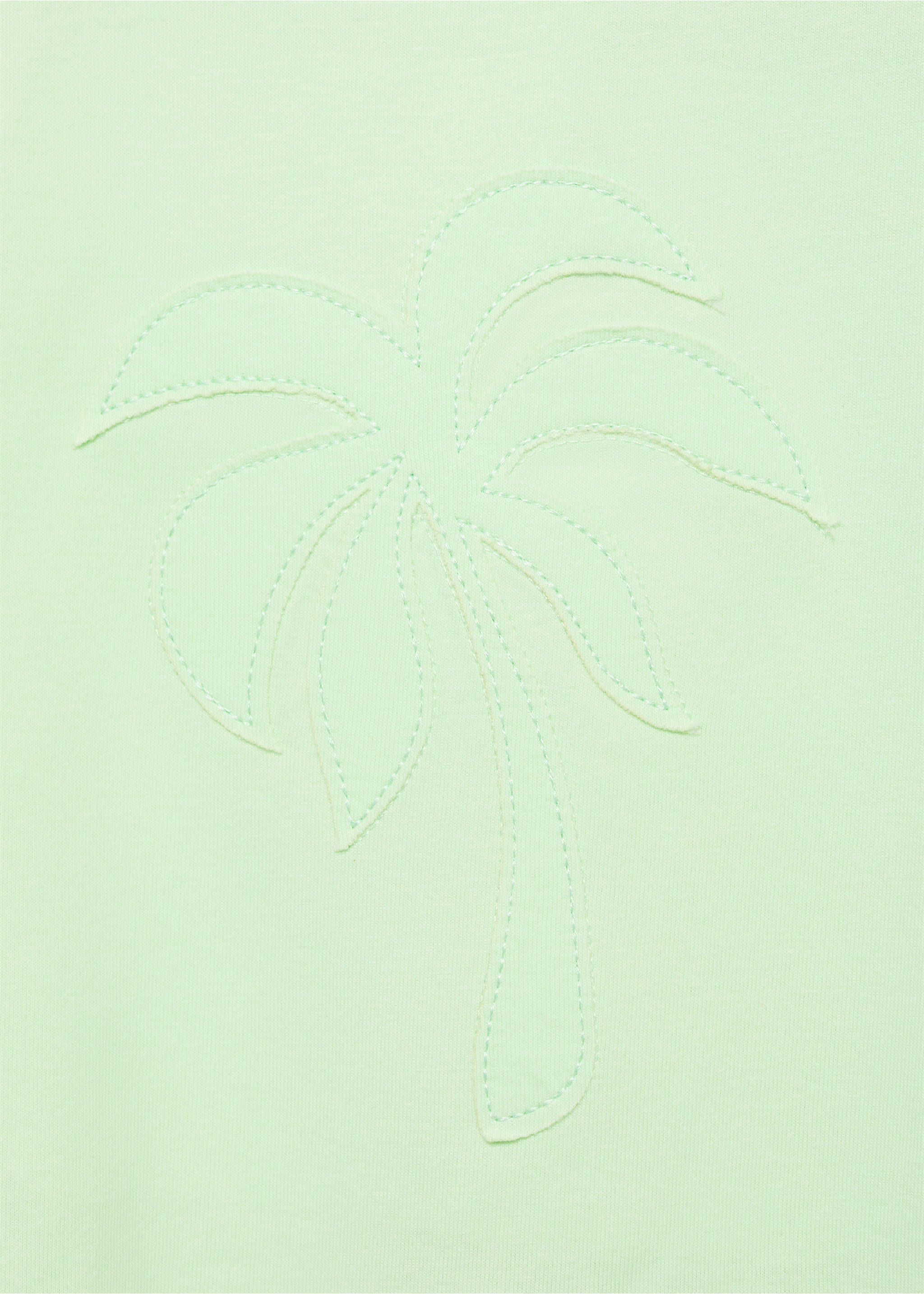 Palm tree crossed back t-shirt - Details of the article 8, Lime. Ref: 87008288-00.