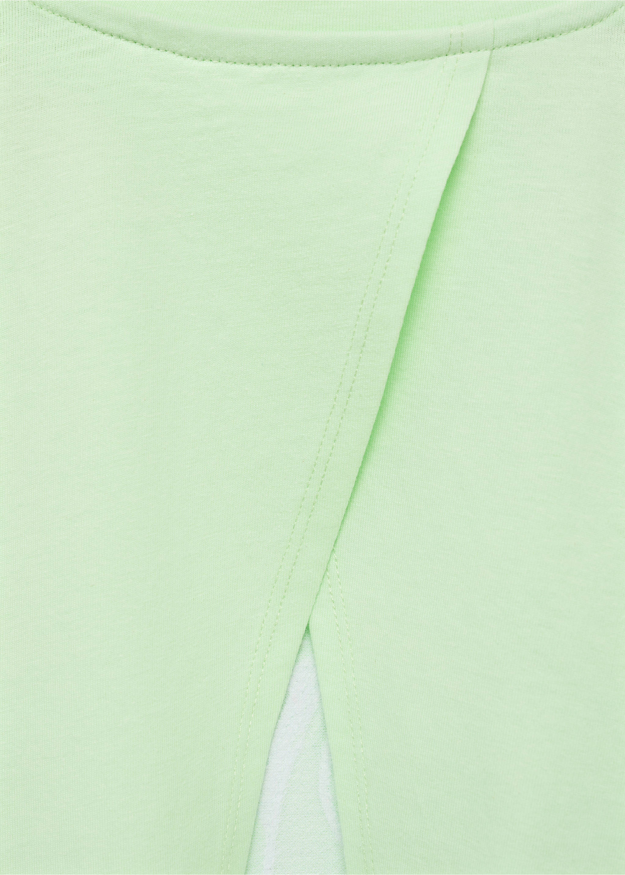 Palm tree crossed back t-shirt - Details of the article 0, Lime. Ref: 87008288-00.
