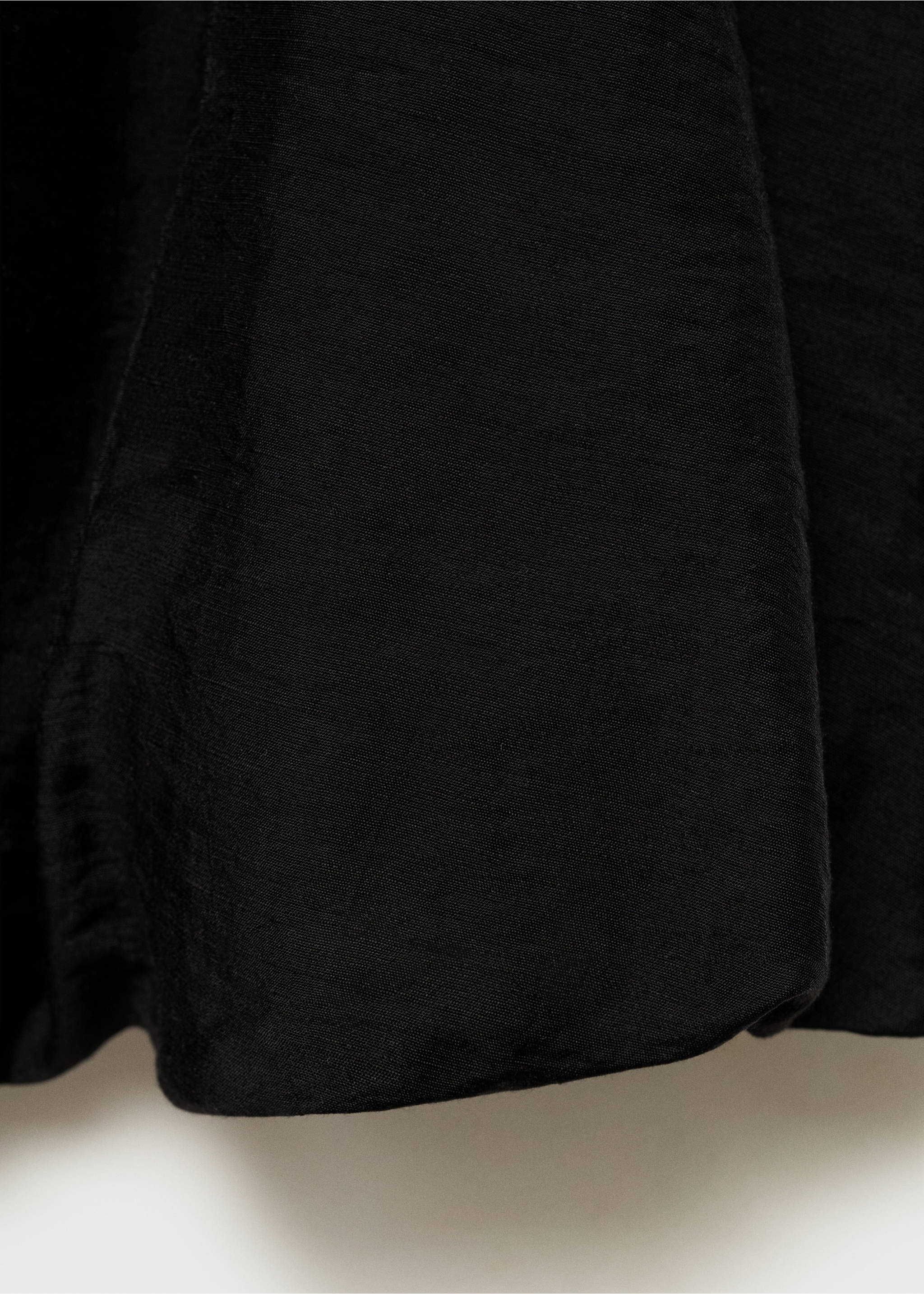 Lyocell-blend top with puffed hem - Details of the article 8, Black. Ref: 87008652-00.