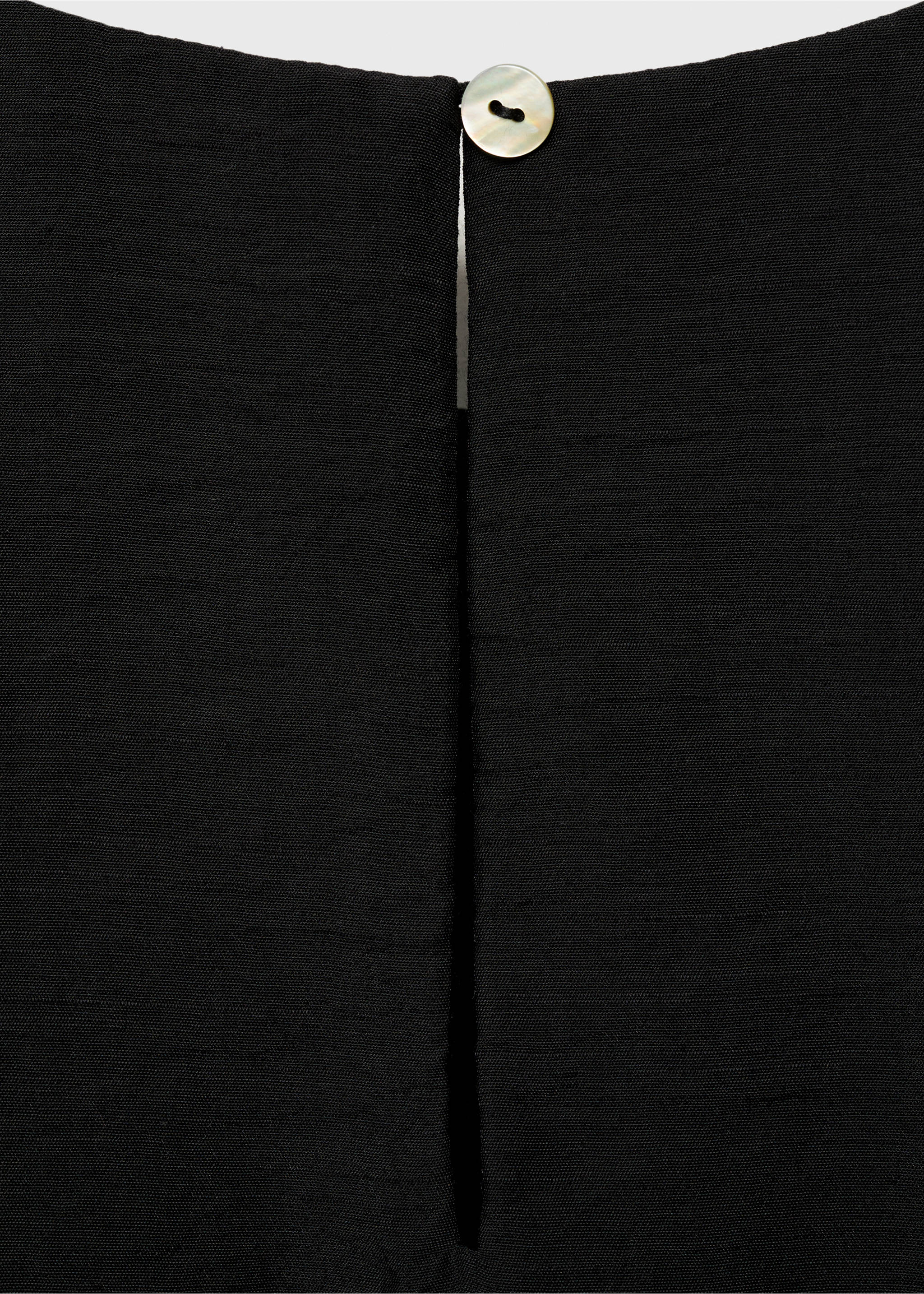 Lyocell-blend top with puffed hem - Details of the article 0, Black. Ref: 87008652-00.