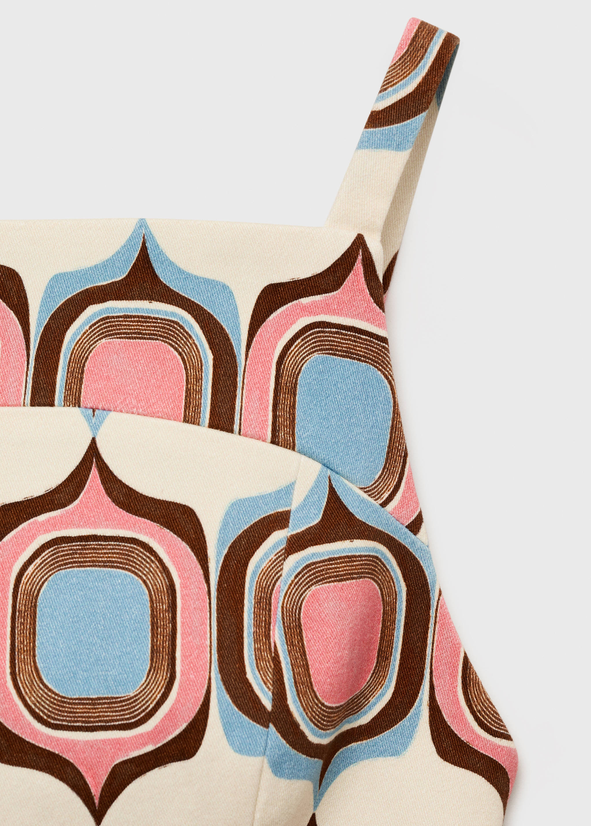 Printed boat-neck top - Details of the article 8