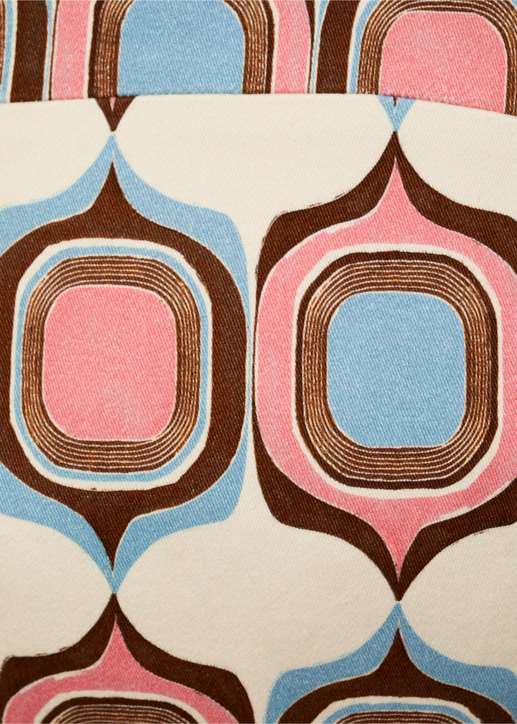 Printed boat-neck top - Details of the article 0, Pastel Pink. Ref: 87008656-00.