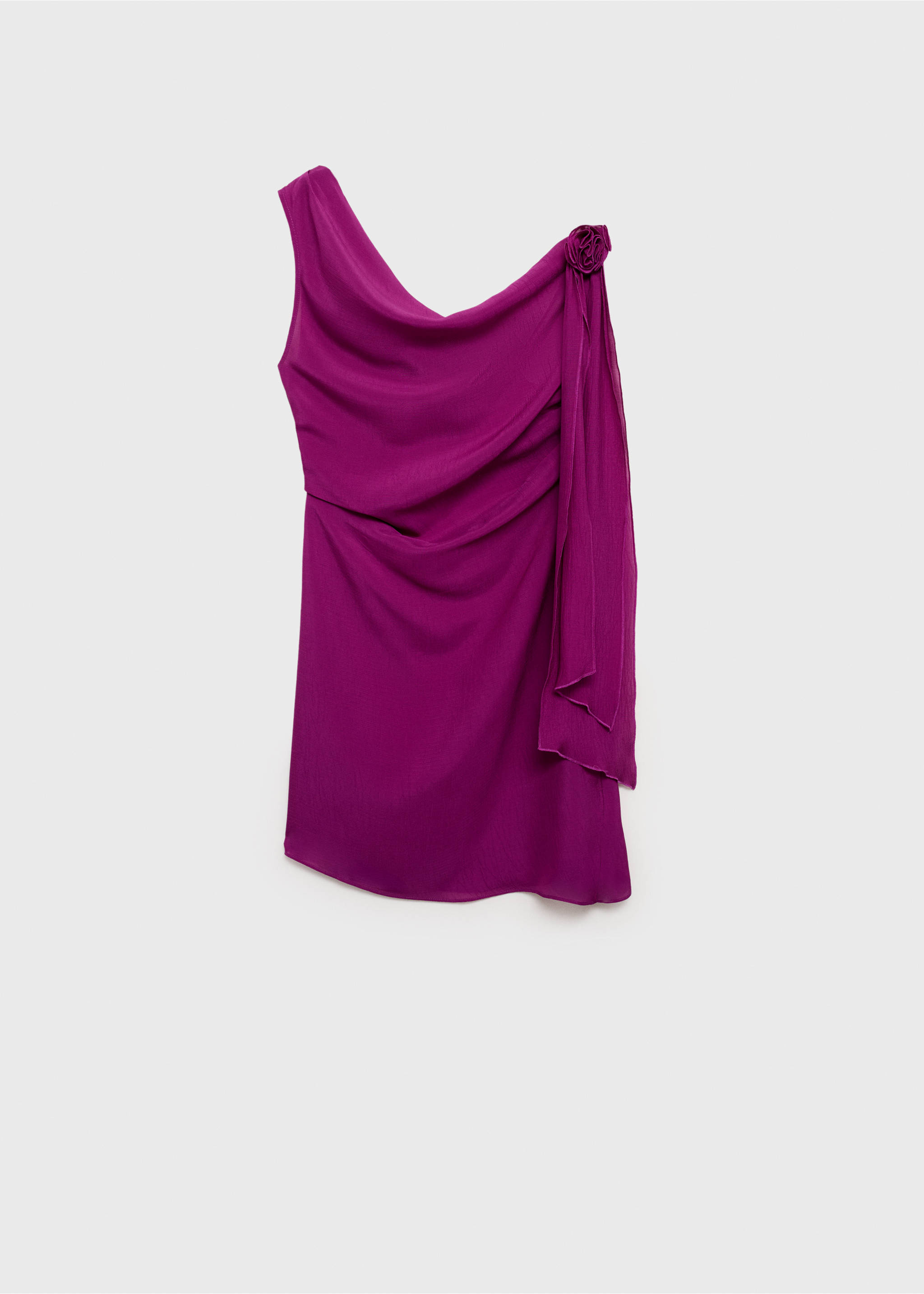 Long top with flower detail - Article without model, Purple. Ref: 87008657-00.