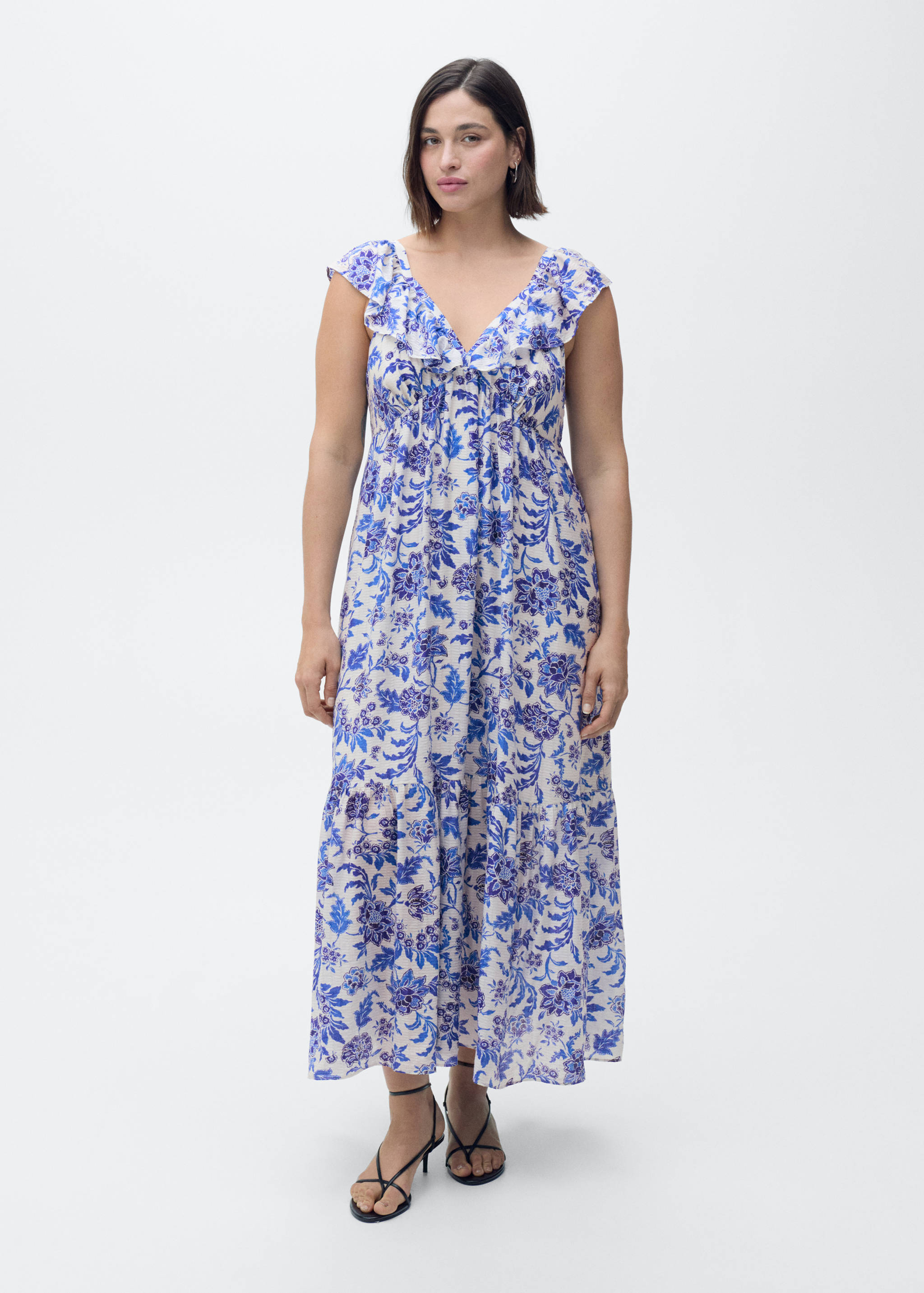 Ruffled floral print dress - Details of the article 3