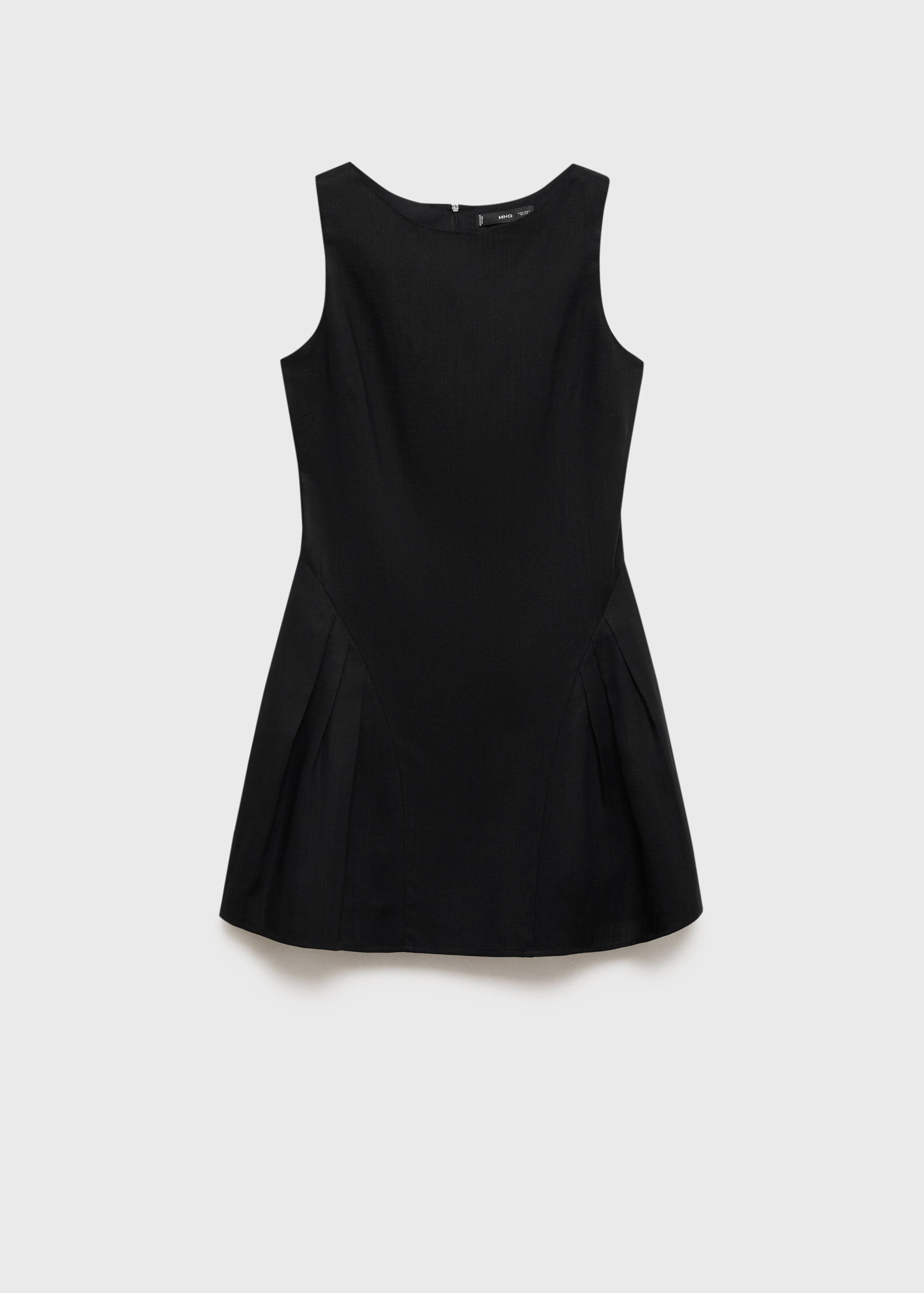 Linen-blend dress with pleats - Article without model