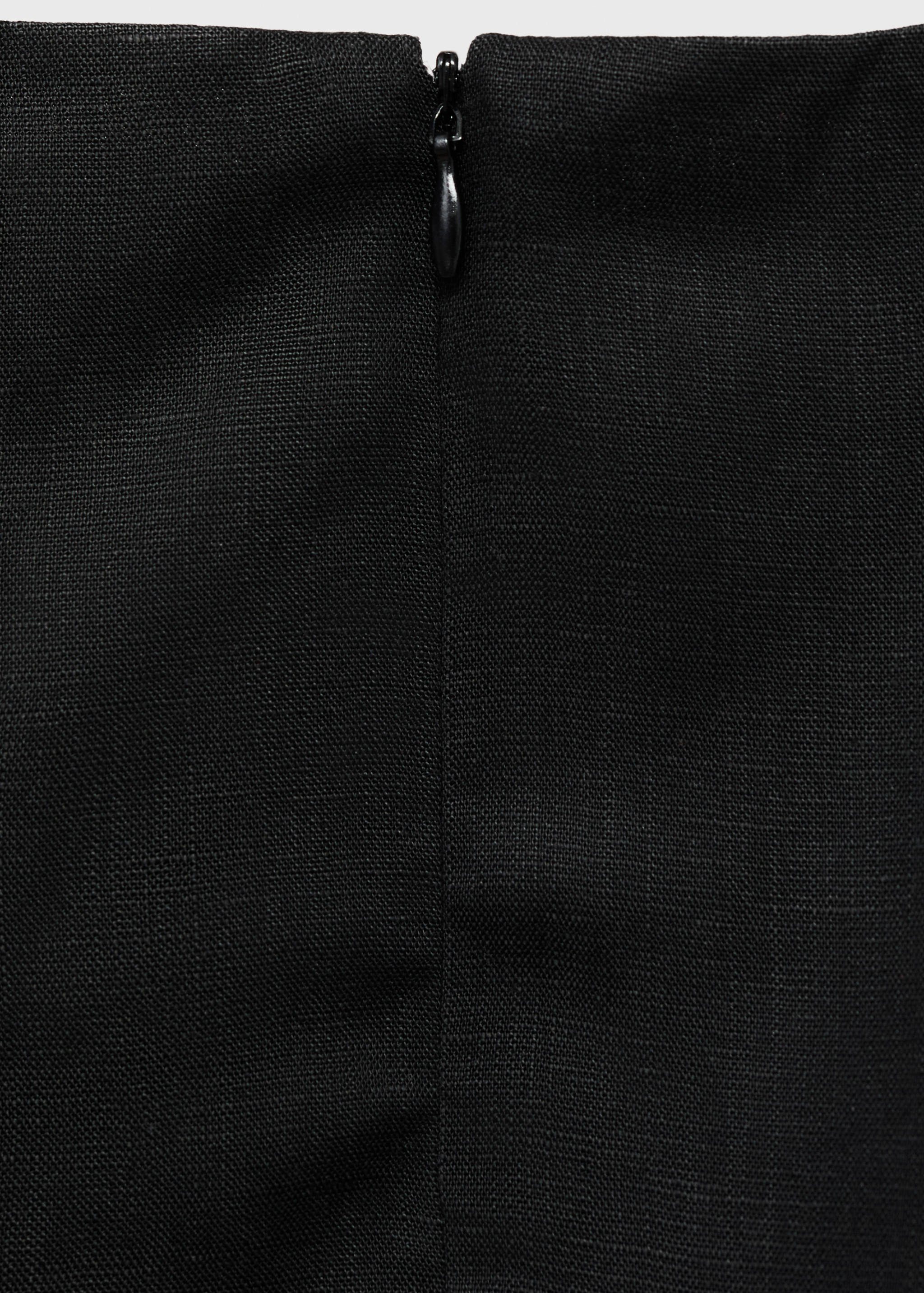 Linen-blend dress with pleats - Details of the article 0