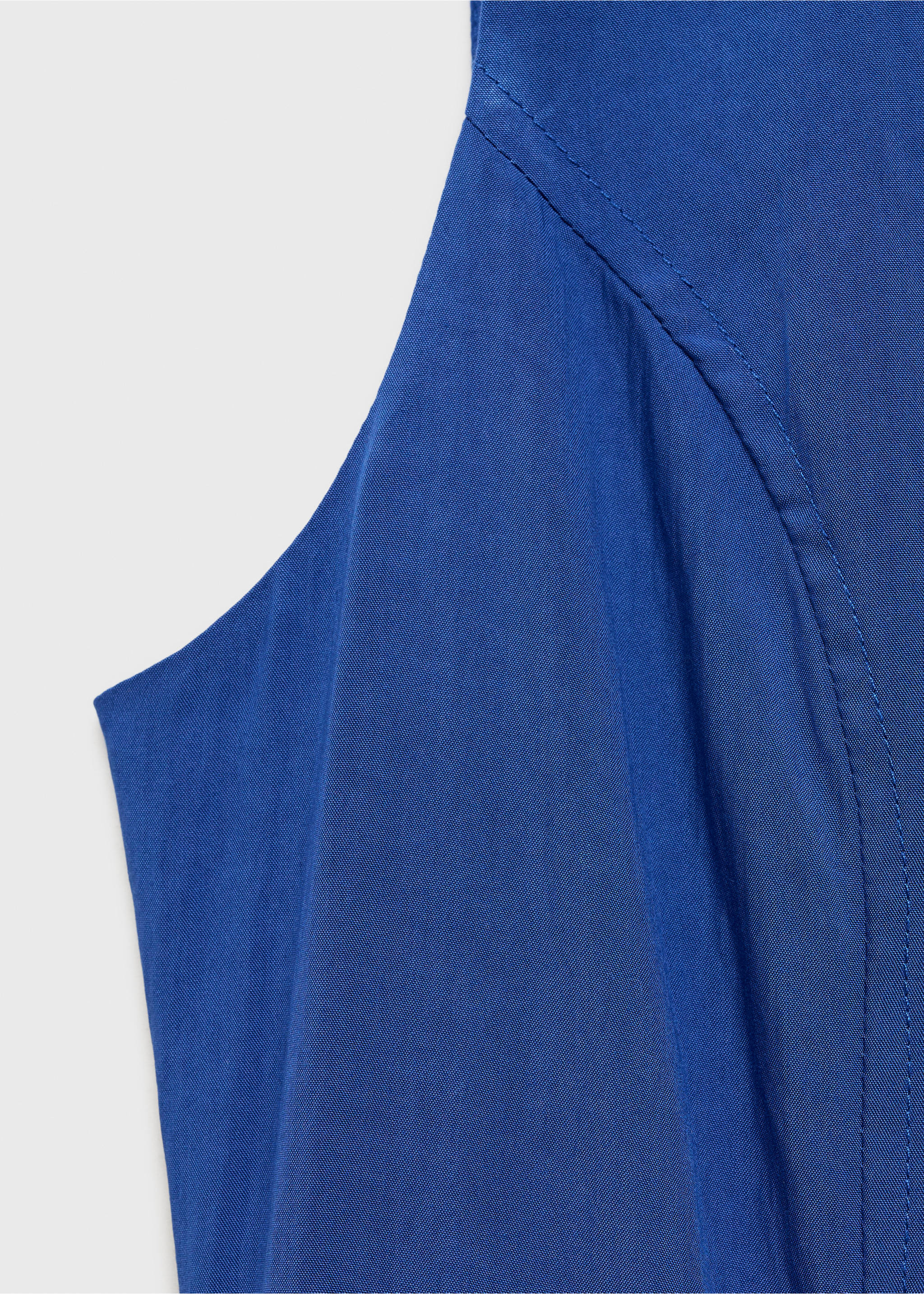 Midi-dress with puffed hem - Details of the article 0, Blue. Ref: 87009072-00.