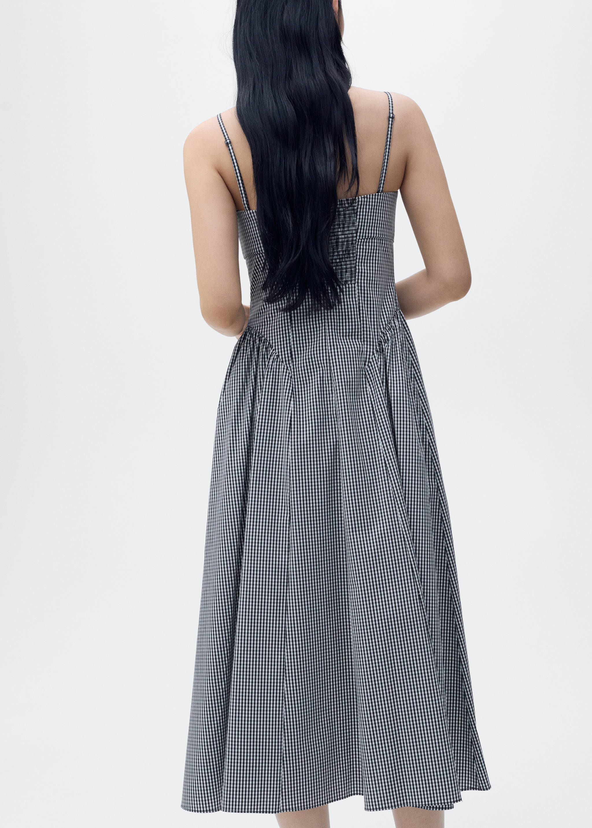 Midikleid mit Vichy-Karo-Muster - Rückseite des Artikels